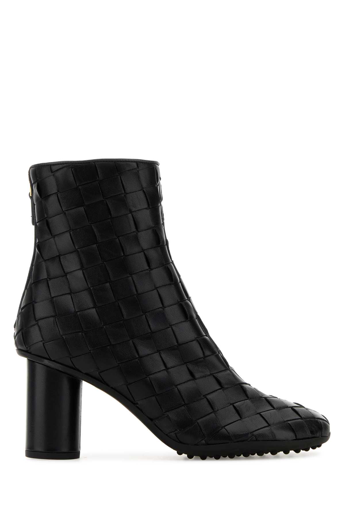 Shop Bottega Veneta Black Leather Atomic Ankle Boots