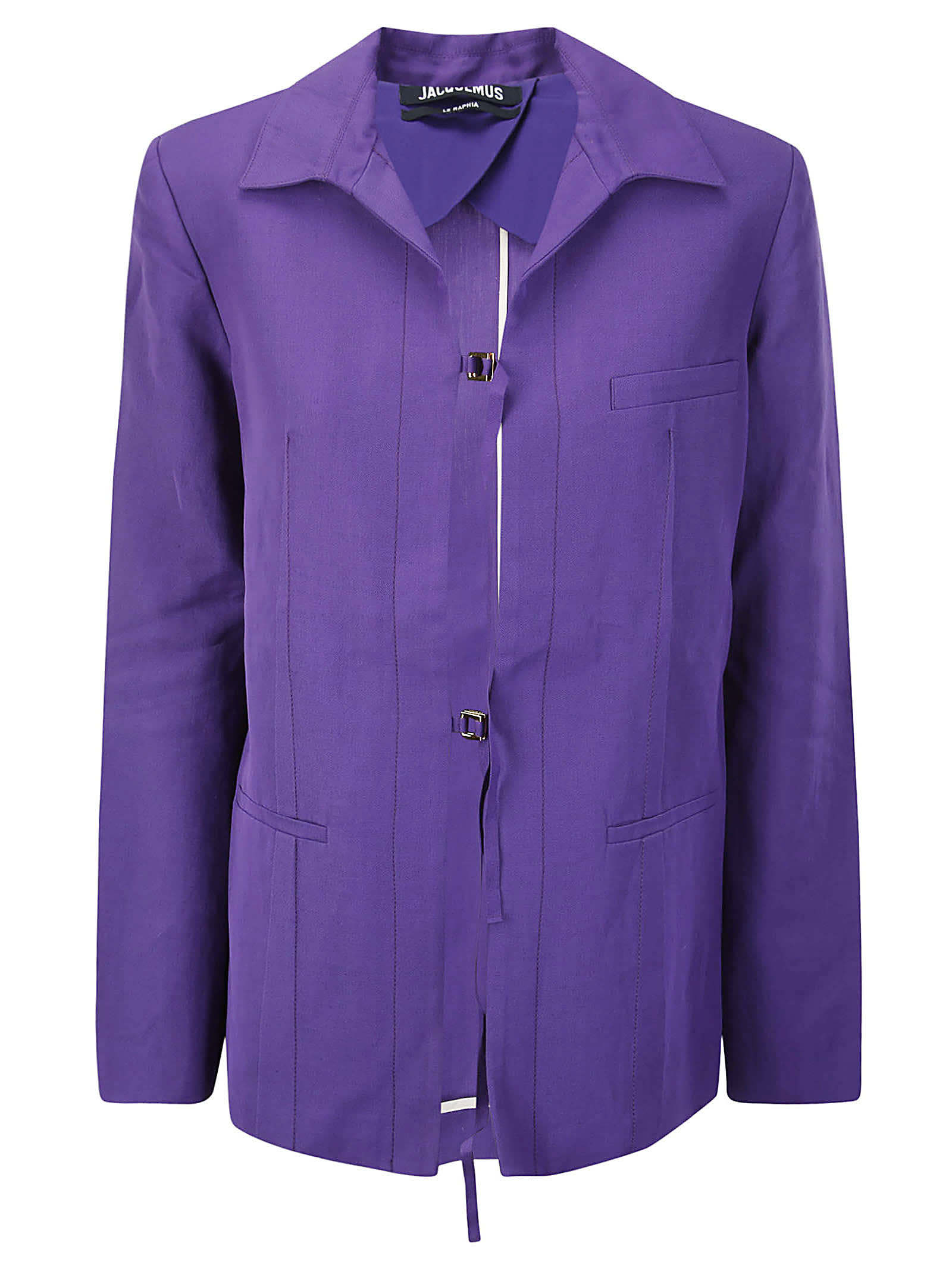 Jacquemus La Veste Amaro Crepe Self-tie Blazer In 650