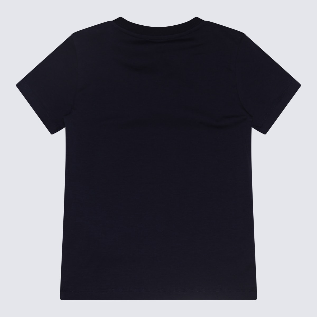 Shop Moschino Navy Blue And White Cotton T-shirt