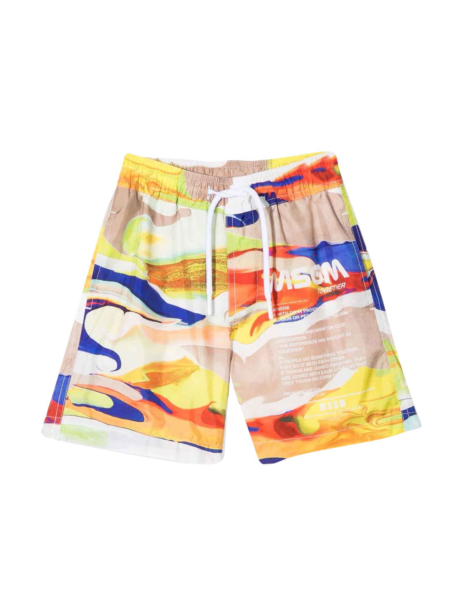 MSGM Multicolor Boy Bermuda Shorts