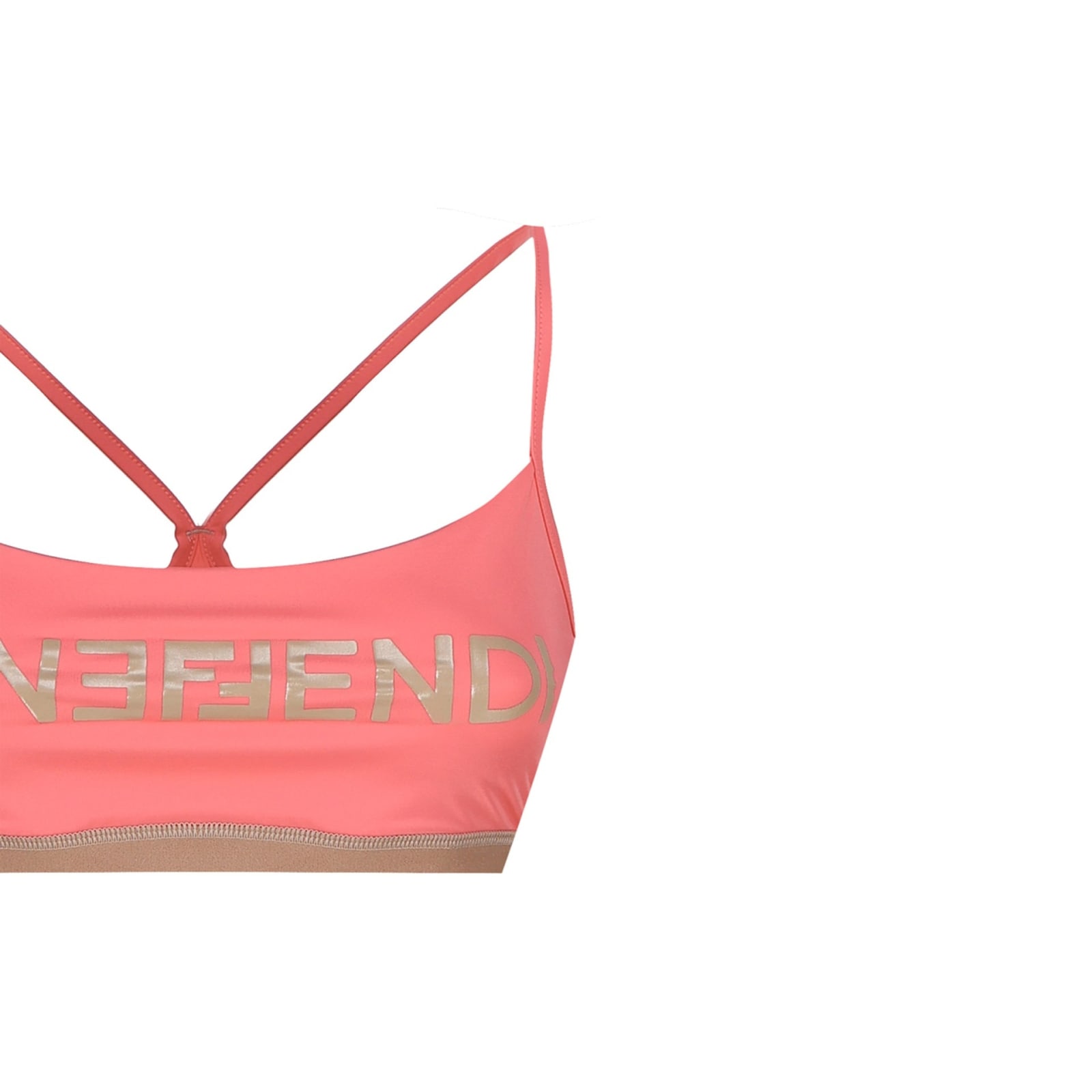 Shop Fendi Gym Top Bra In Pink