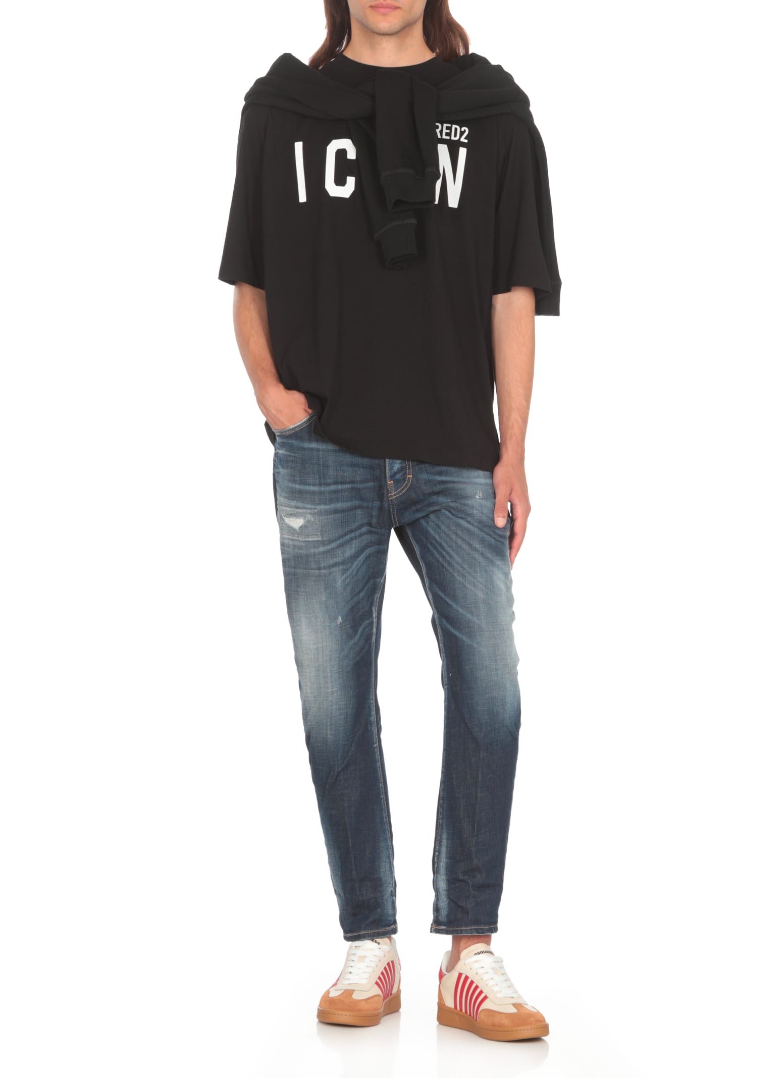 Shop Dsquared2 Be Icon Loosel Fit Tee T-shirt