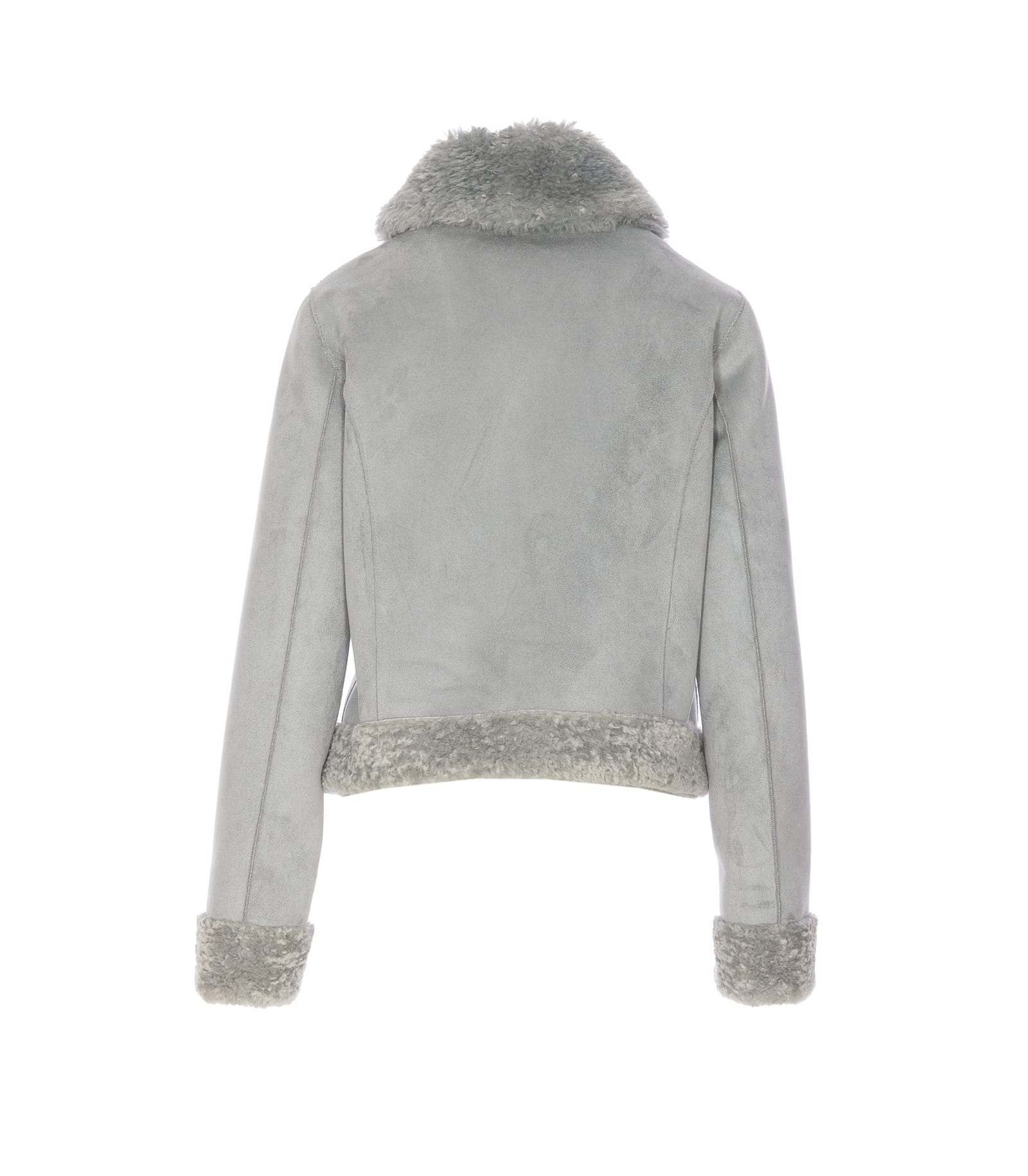 Shop Patrizia Pepe Reversible Jacket In Grey