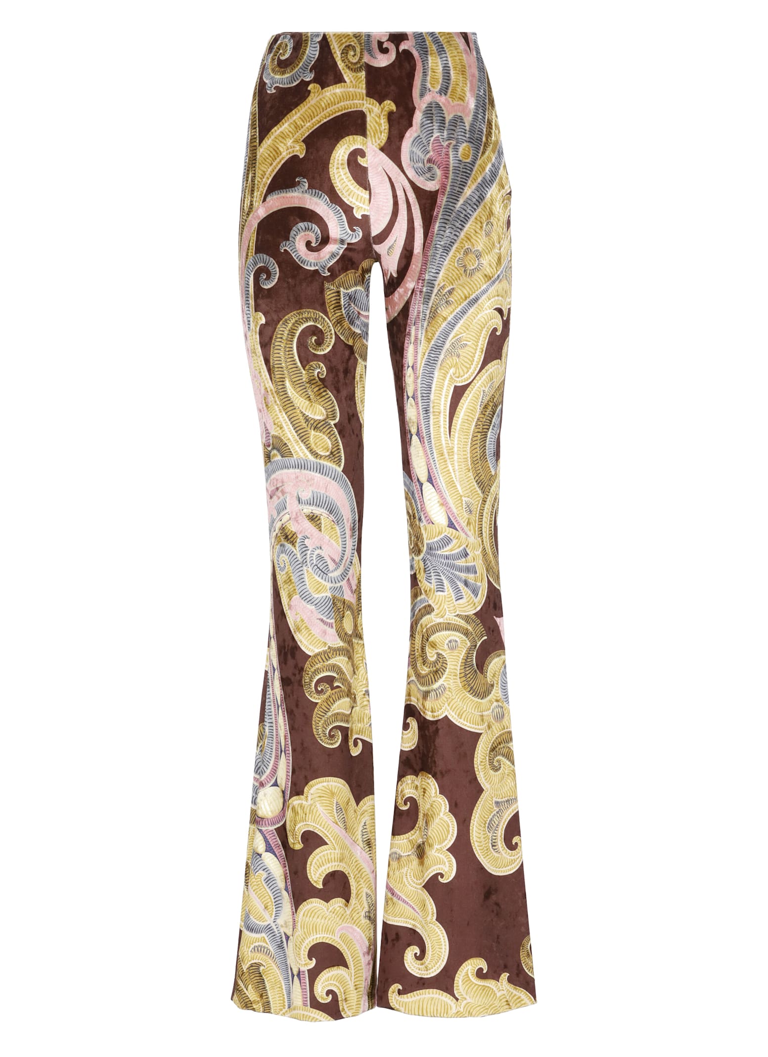 Shop Etro Chenille Pants In Multicolour