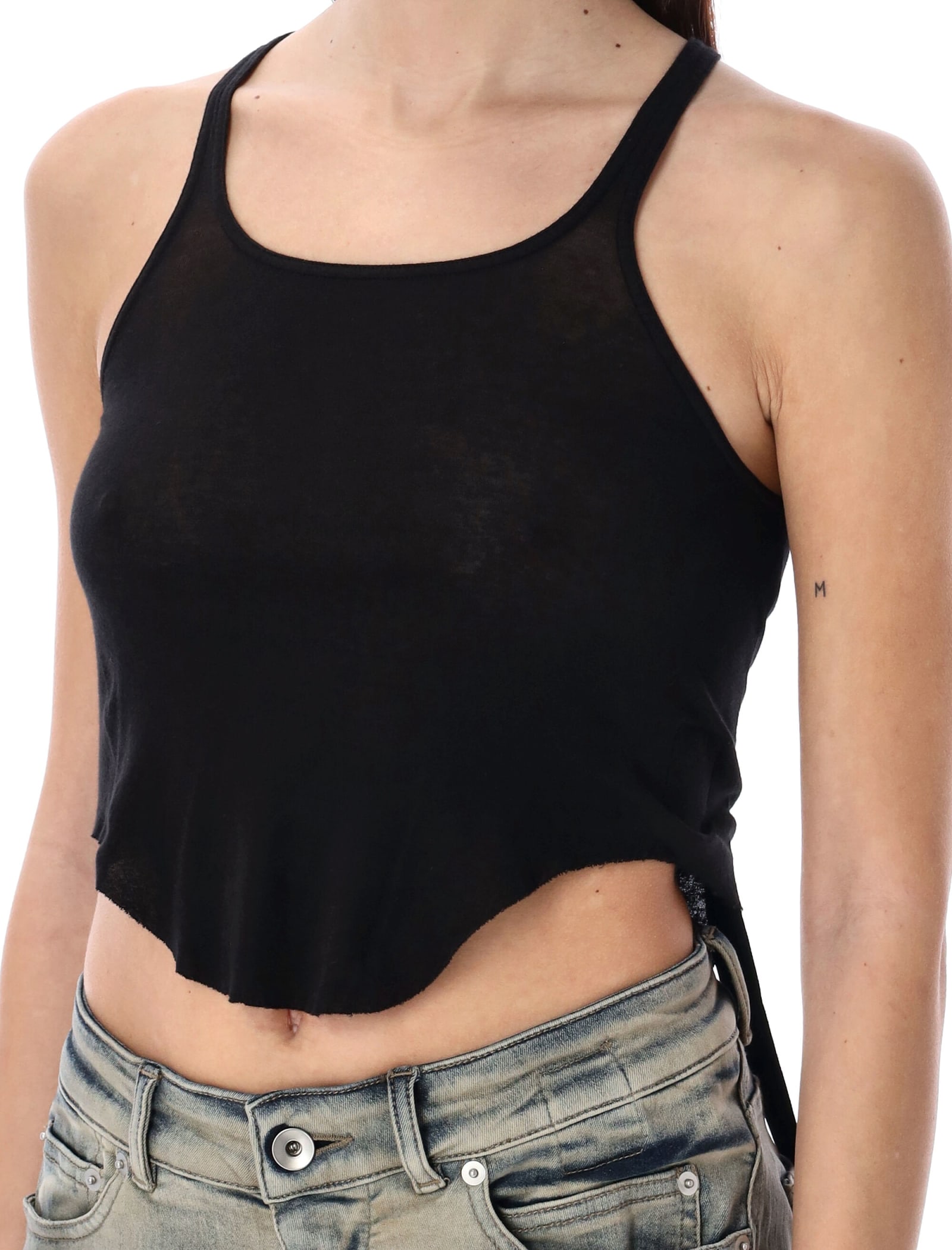 Shop Drkshdw Cropped Tank Top In Black