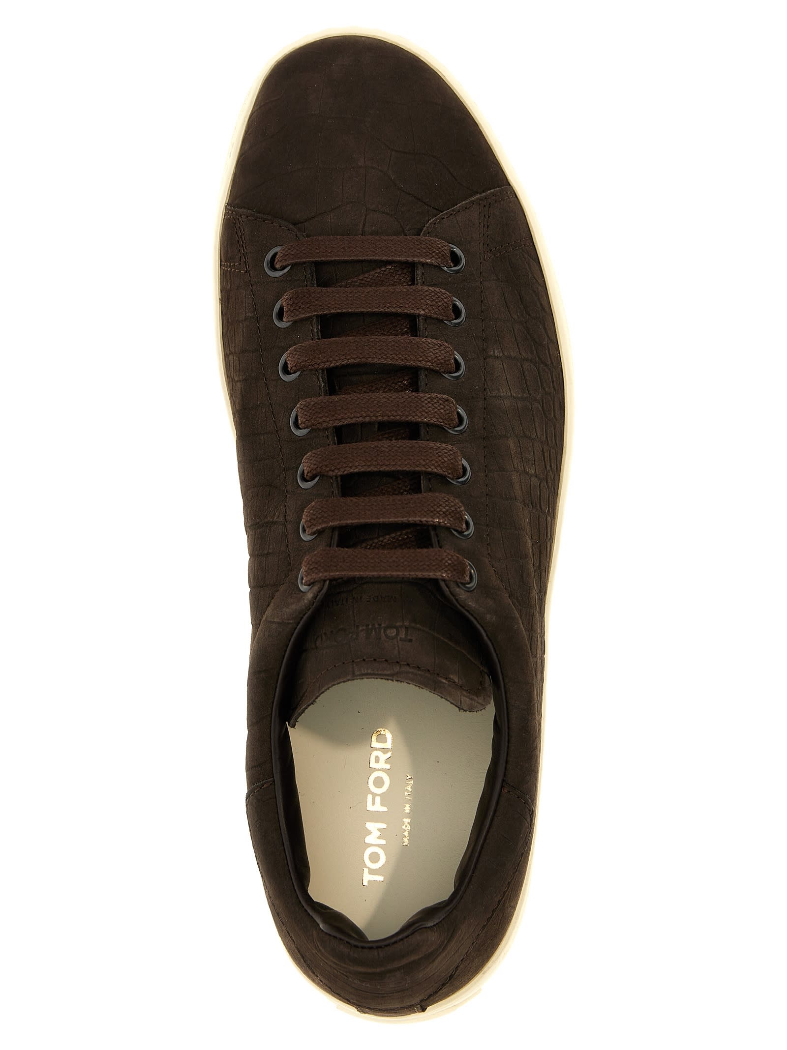 Shop Tom Ford Coconut Nubuk Sneakers