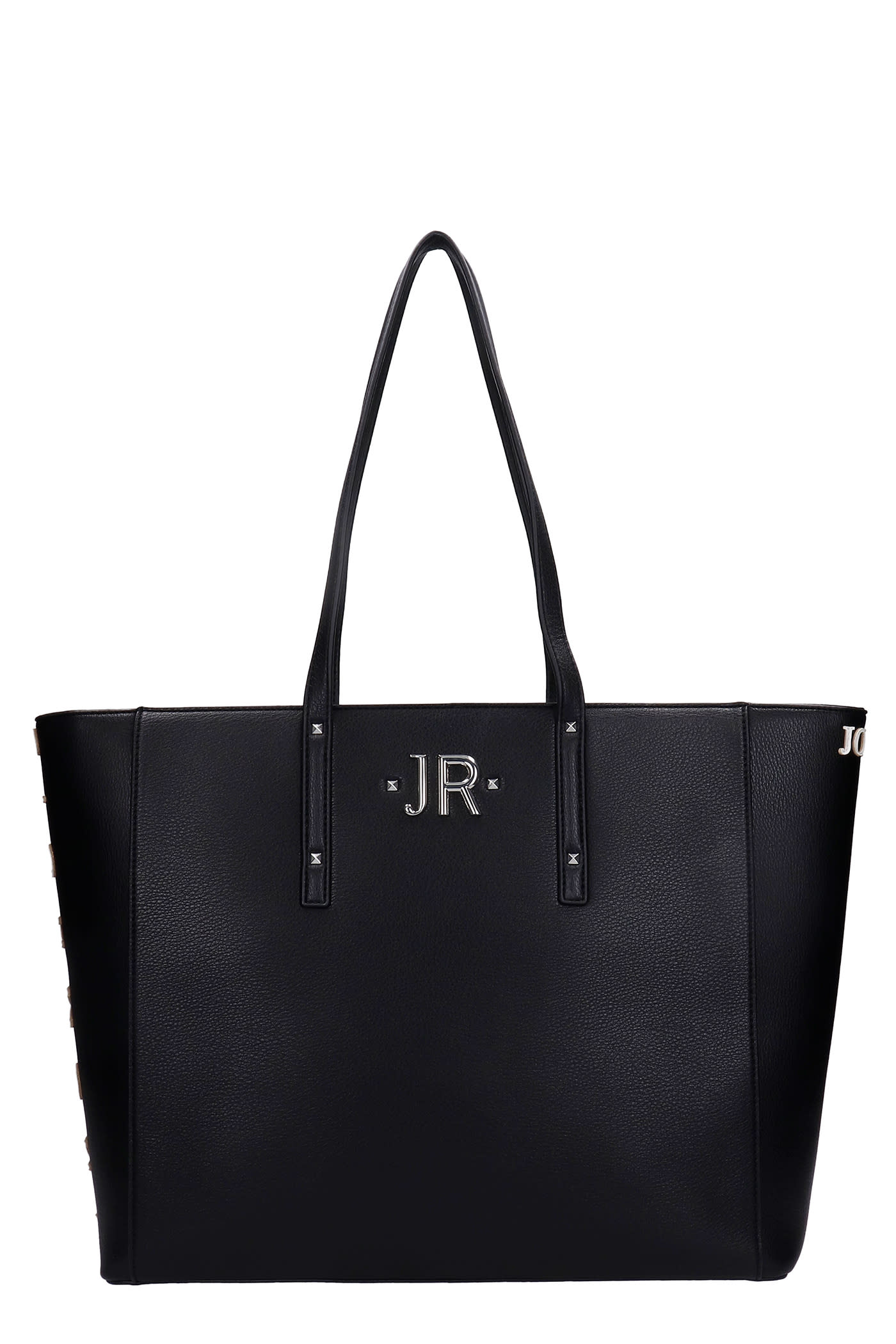 John Richmond Hunting Tote In Black Leather