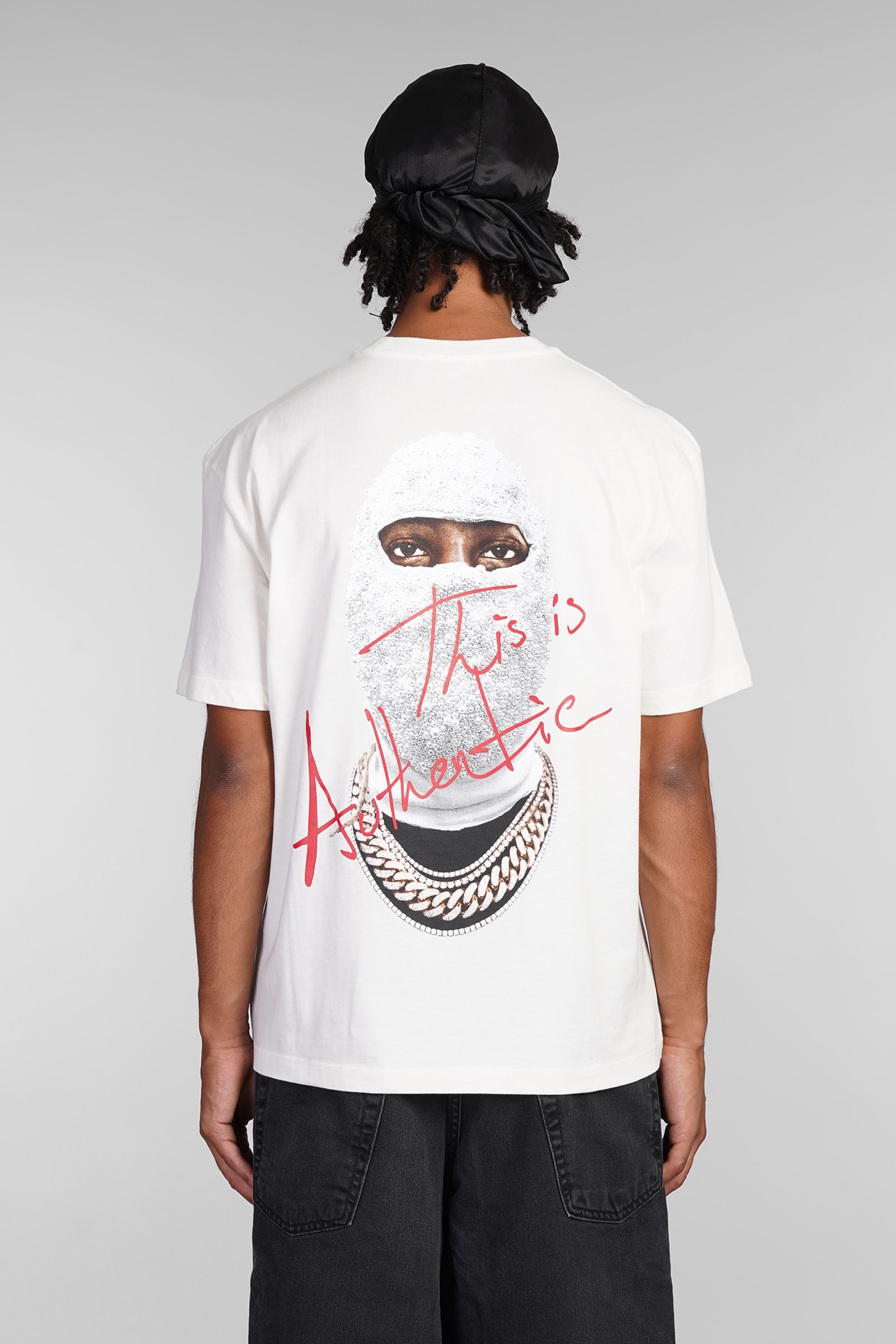 Ih Nom Uh Nit Black Roses And Pearls Logo T-shirt In White