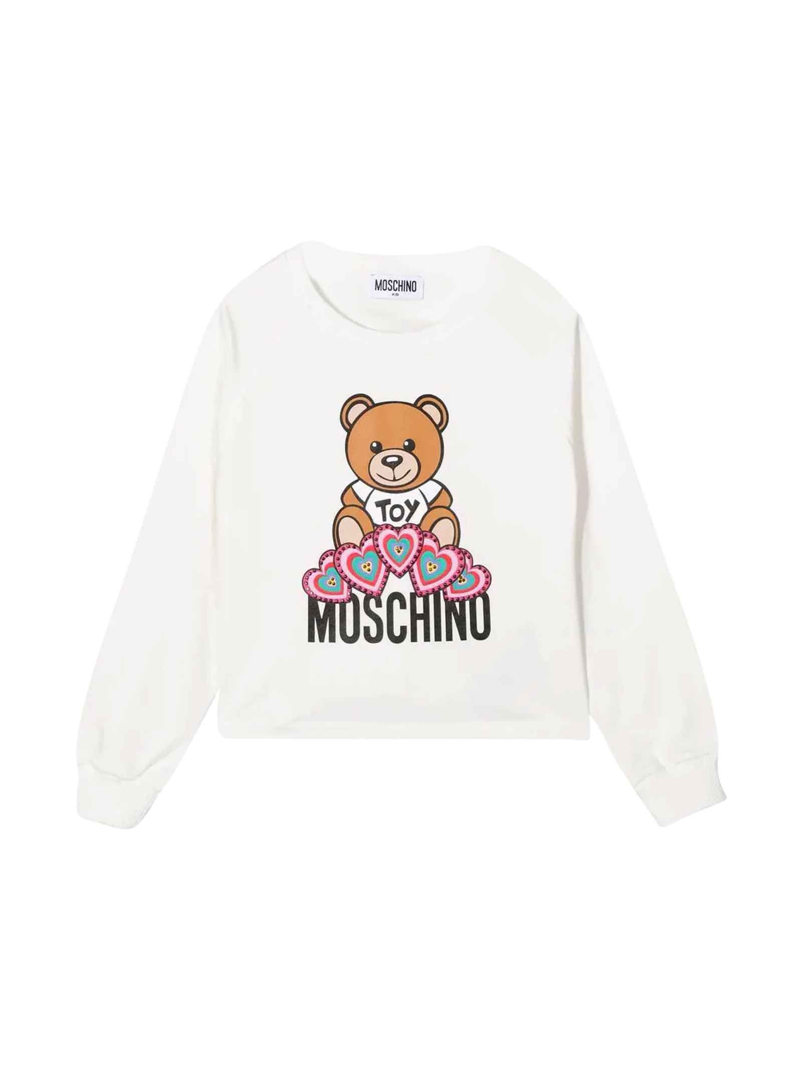 Moschino Girl Sweatshirt With Teddy Bear Print