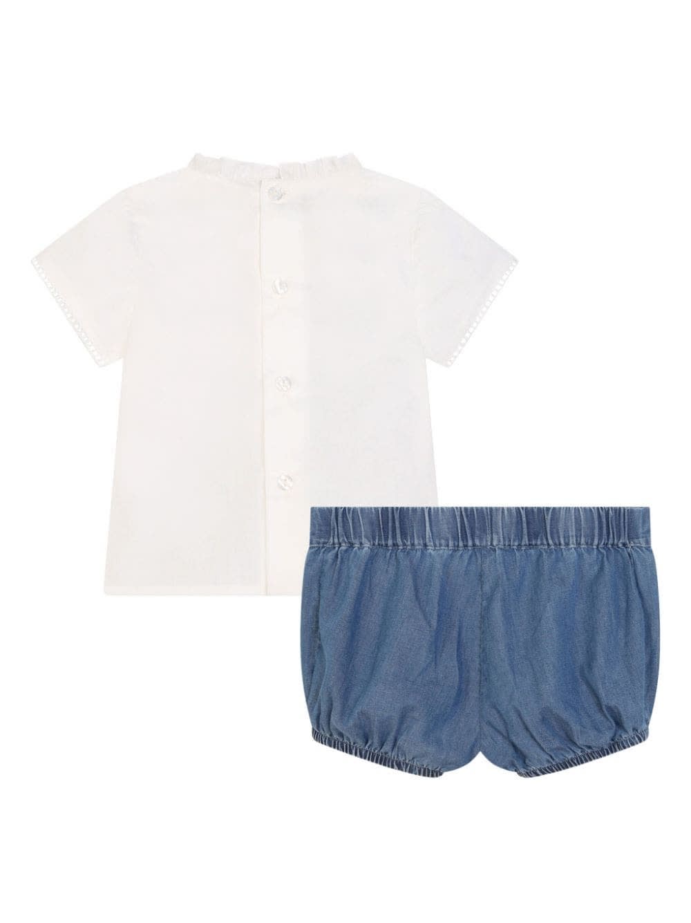 Shop Chloé Blouse And Shorts Set In White