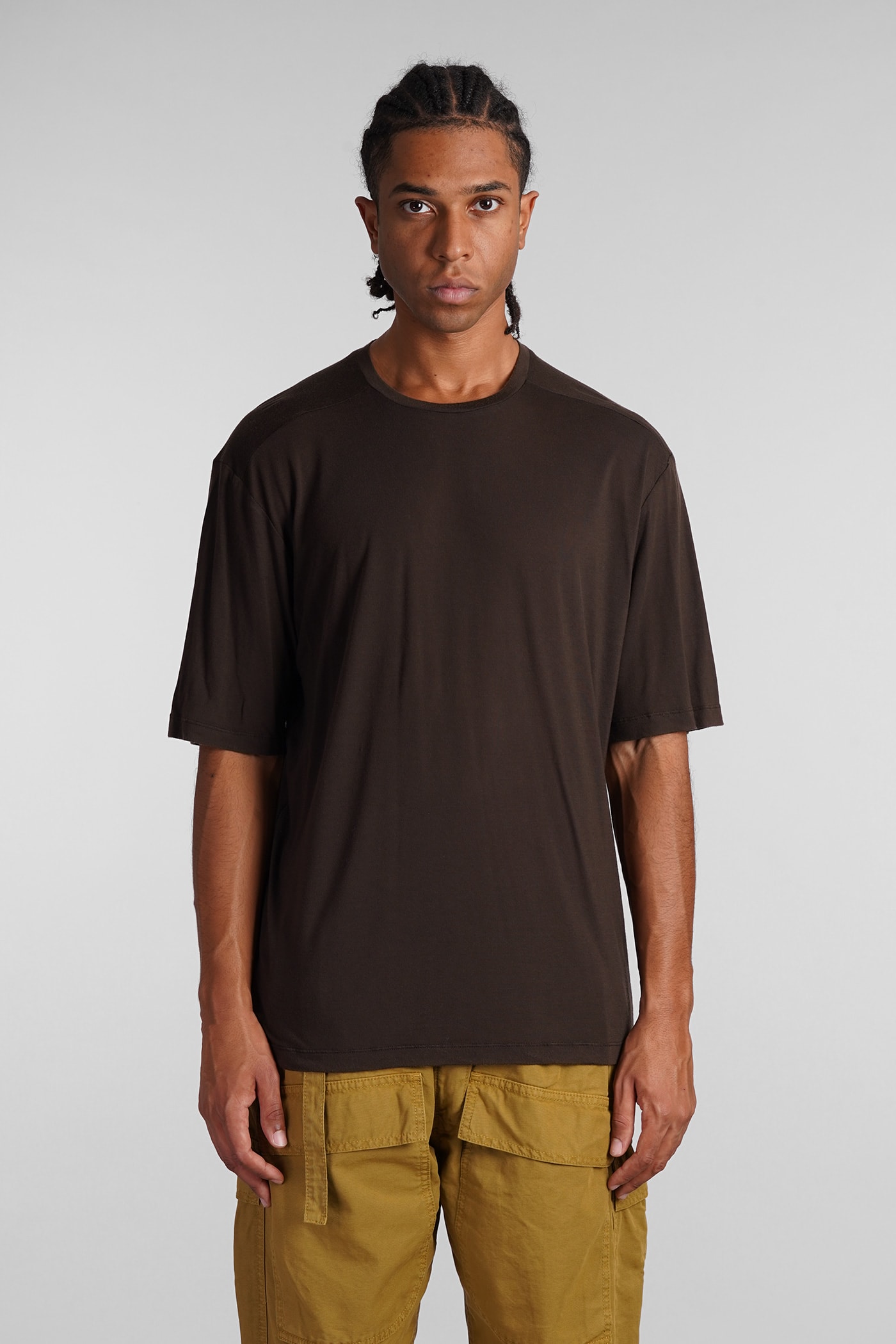 Leyla T-shirt In Brown Cotton