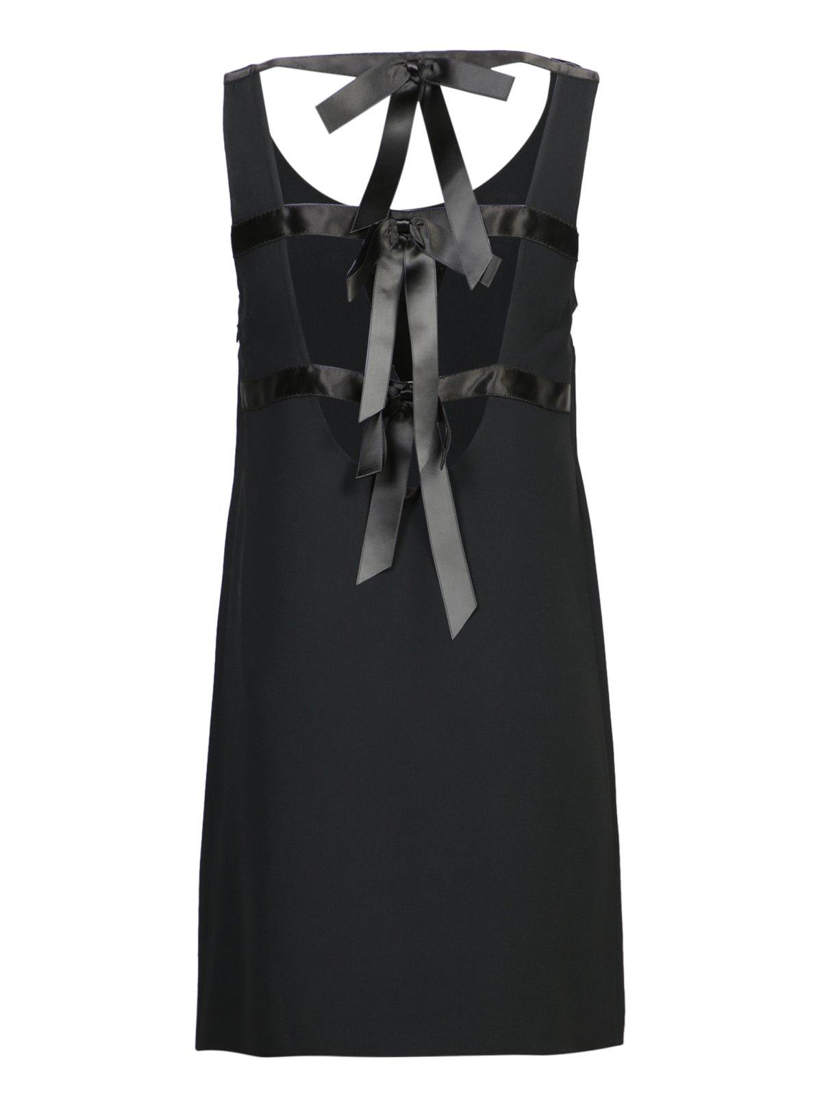 Shop Prada Scoop Neck Slip Dress In Nero