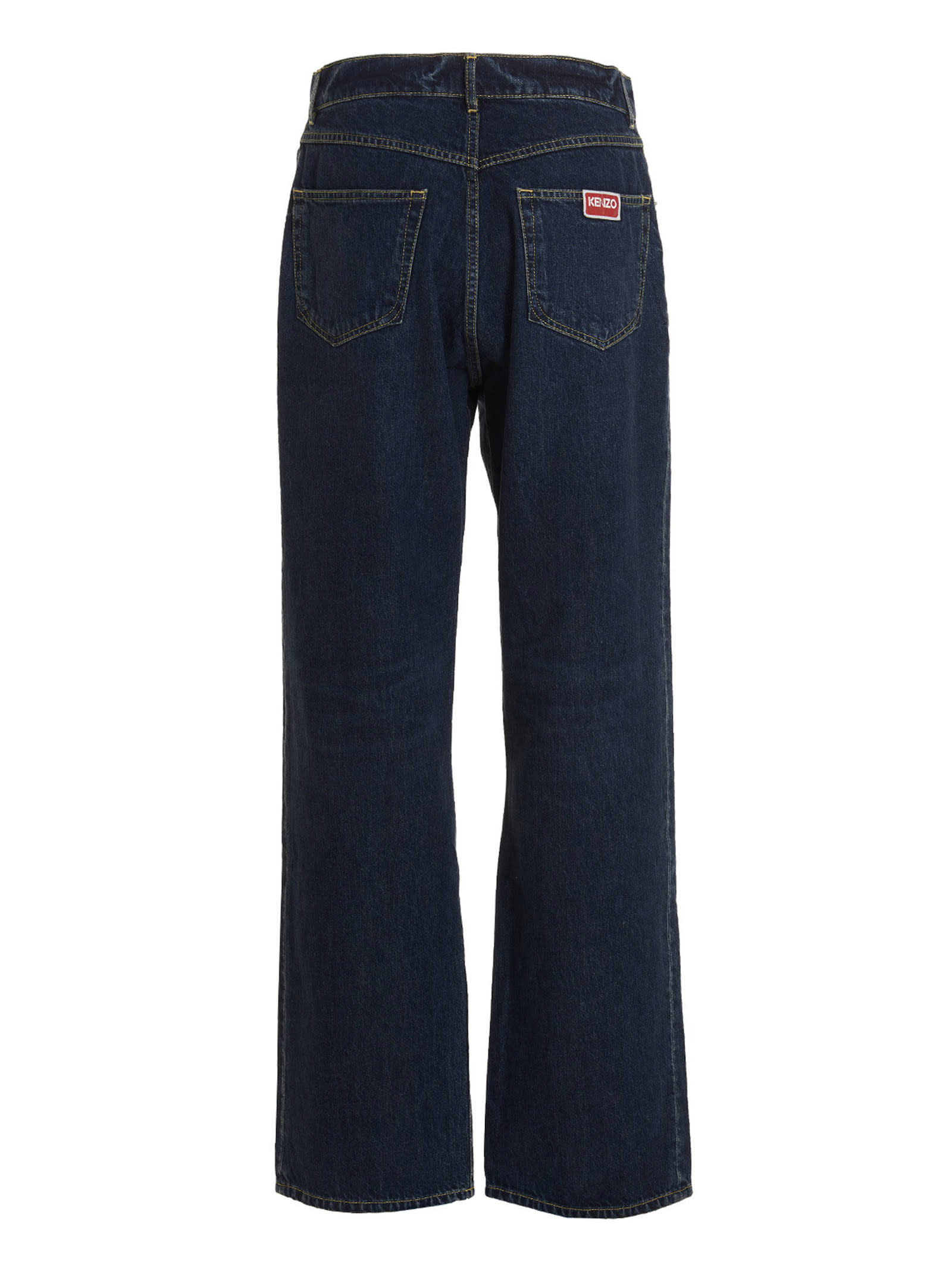 Shop Kenzo Darkstone Suisen Relaxed Jeans In Blue