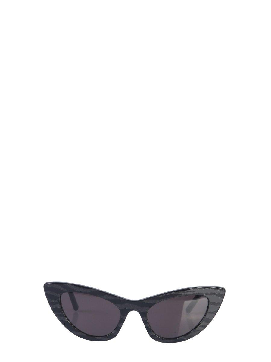 Shop Saint Laurent Cateye Frame Sunglasses In Black