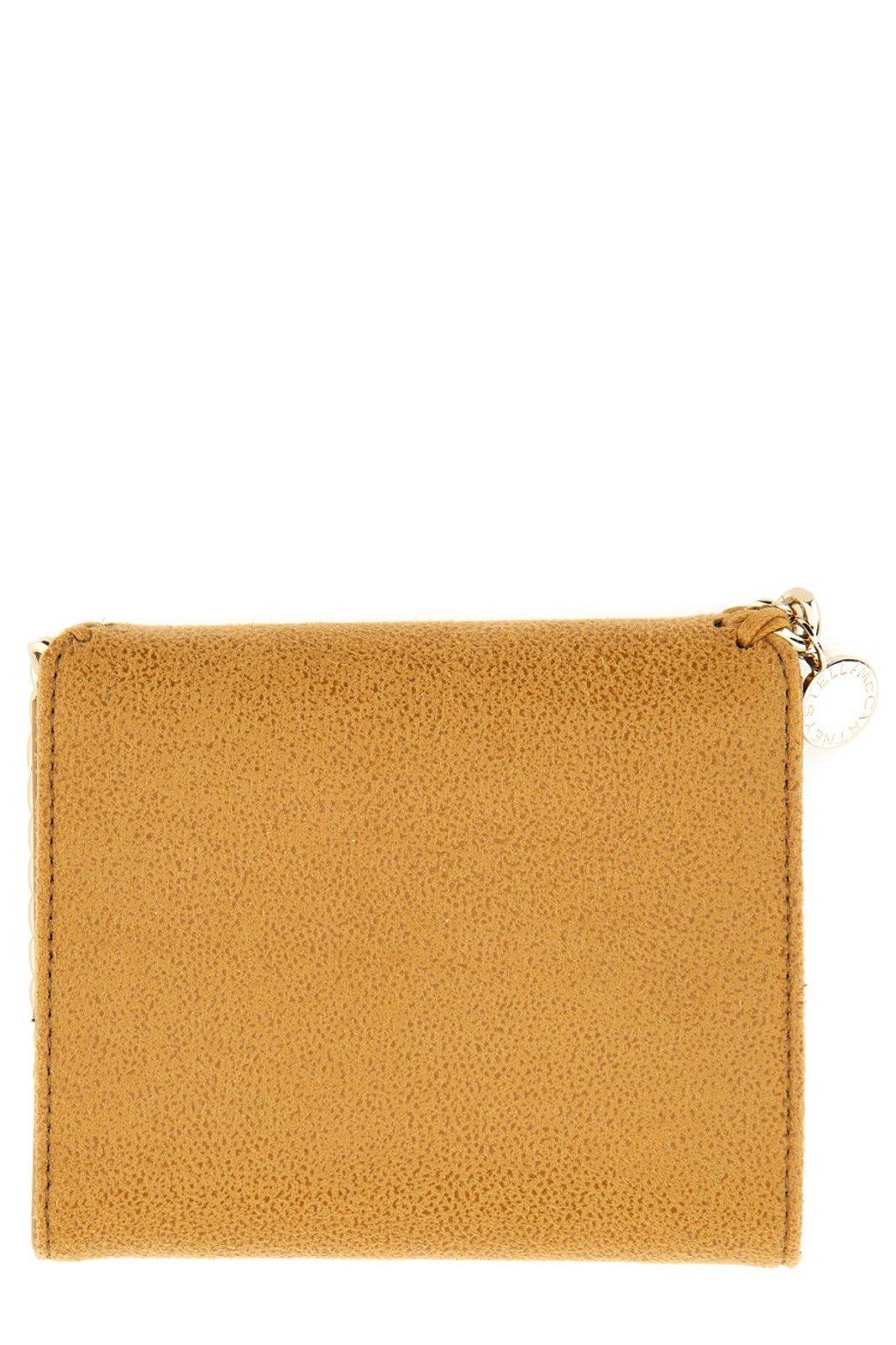 Stella Mccartney Falabella Tri-fold Wallet In Amber