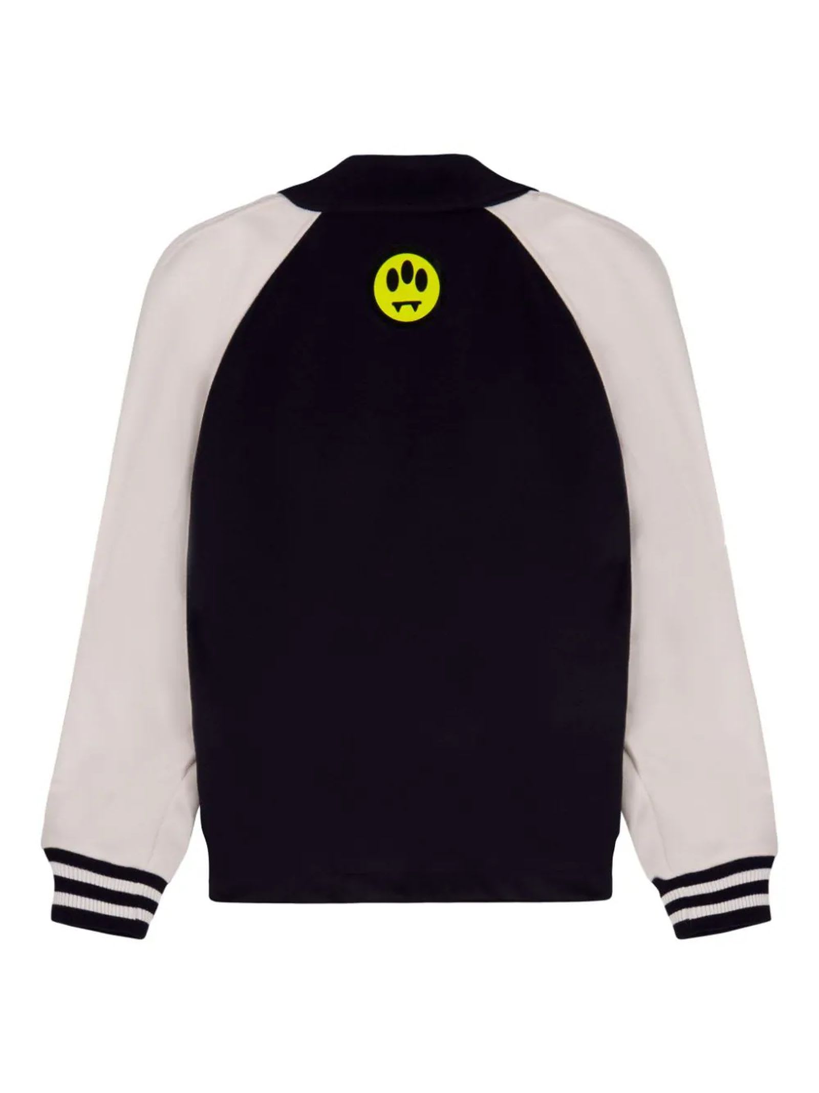 Barrow Logo-print Varsity Jacket In Black