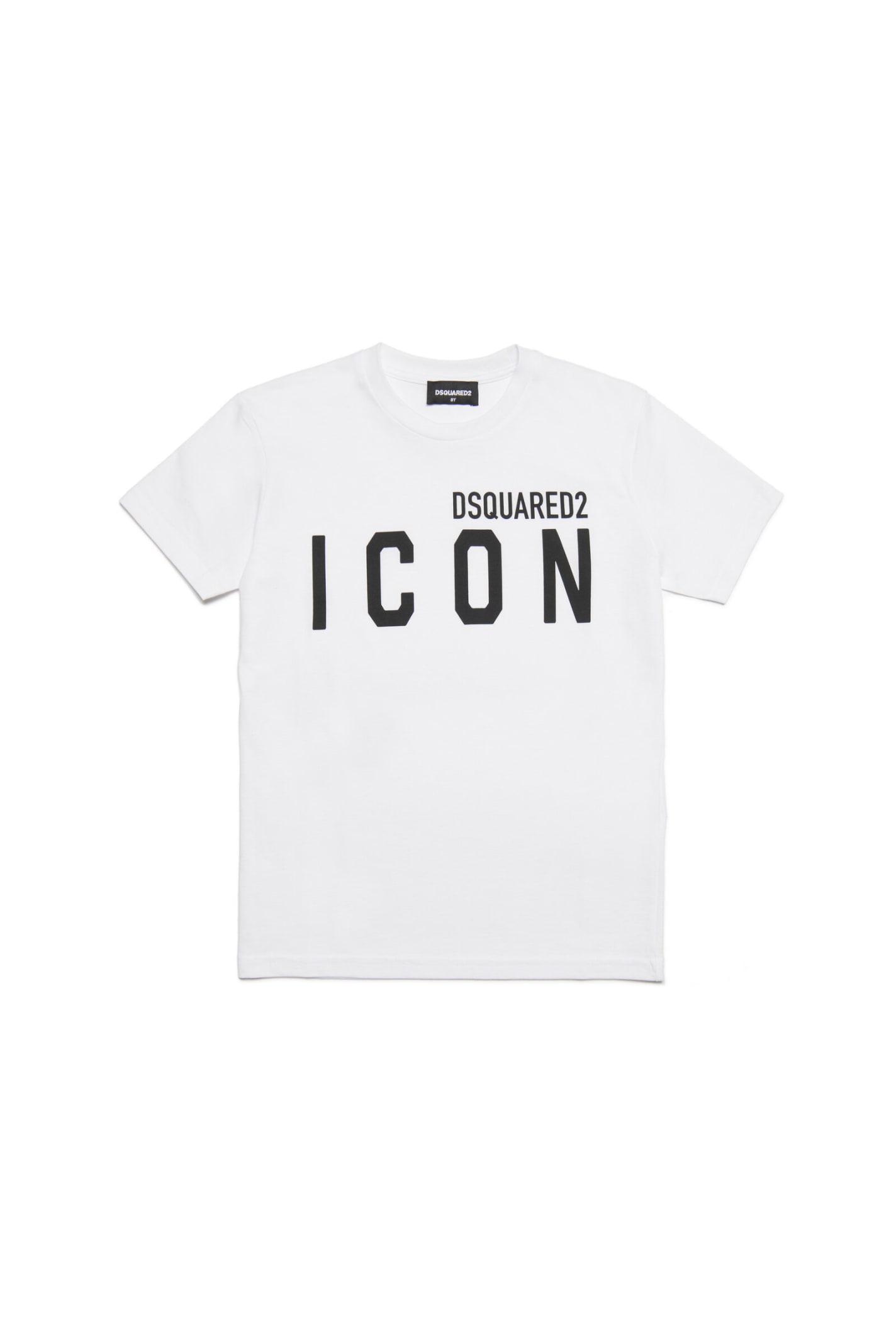DSQUARED2 D2T872U COOL FIT-ICON T-SHIRT DSQUARED WHITE JERSEY T-SHIRT WITH ICON LOGO