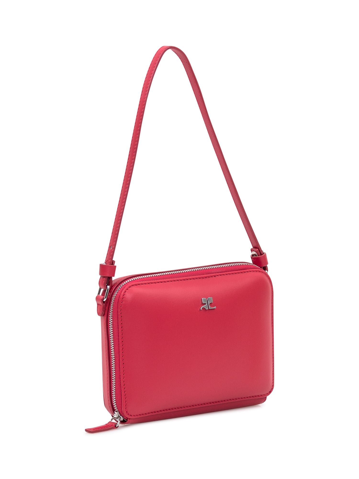 Shop Courrèges Cloud Chained Bag In Ruby