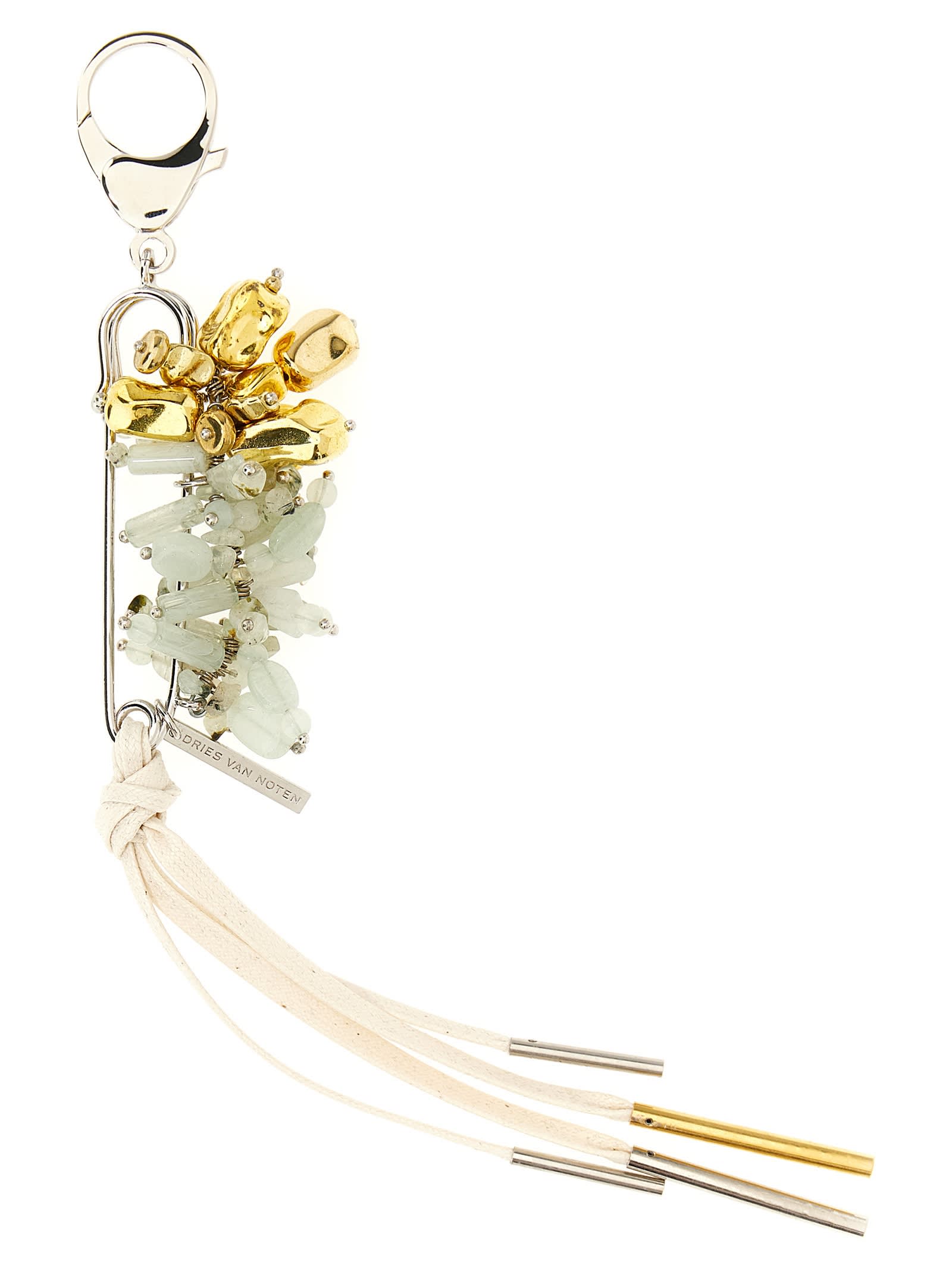 Dries Van Noten Decorative Brooch Featuring Beaded Design In Multi