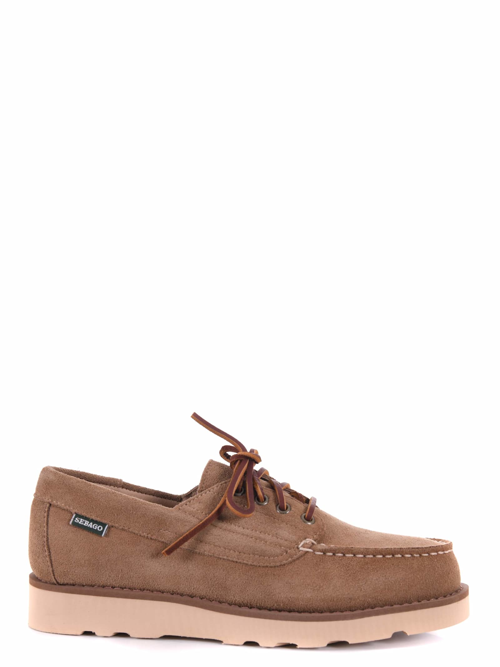 Shop Sebago Beige Suede Loafers