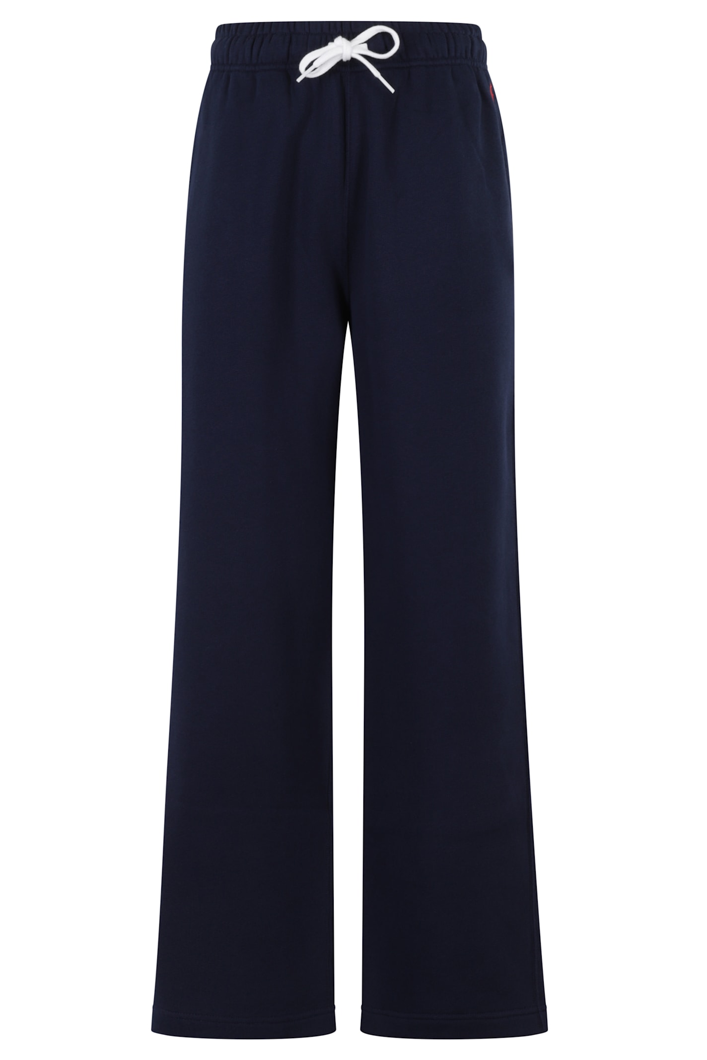 Polo Ralph Lauren Black Pants With Drawstring Elastic Waist And Pony Embroidery On The Side In Blue