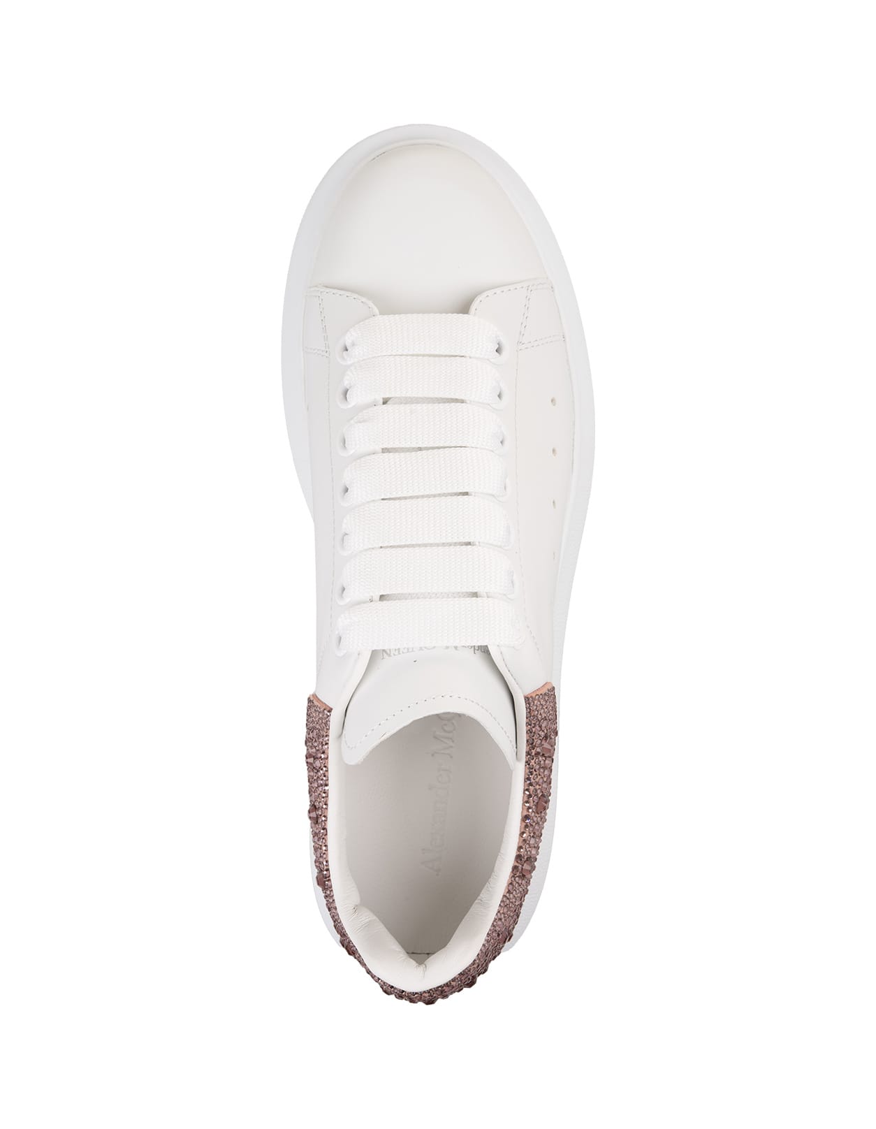 Shop Alexander Mcqueen Oversized Sneakers In White/cherry Blossom Pink