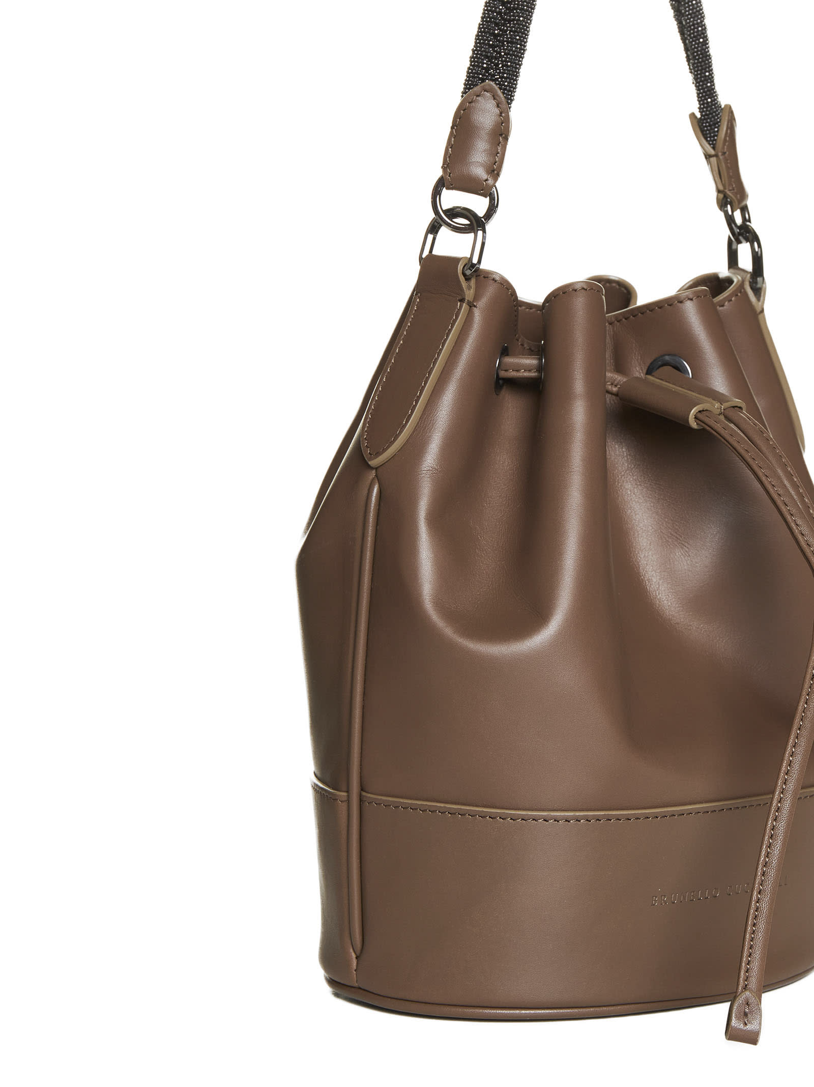 Shop Brunello Cucinelli Shoulder Bag In Marrone
