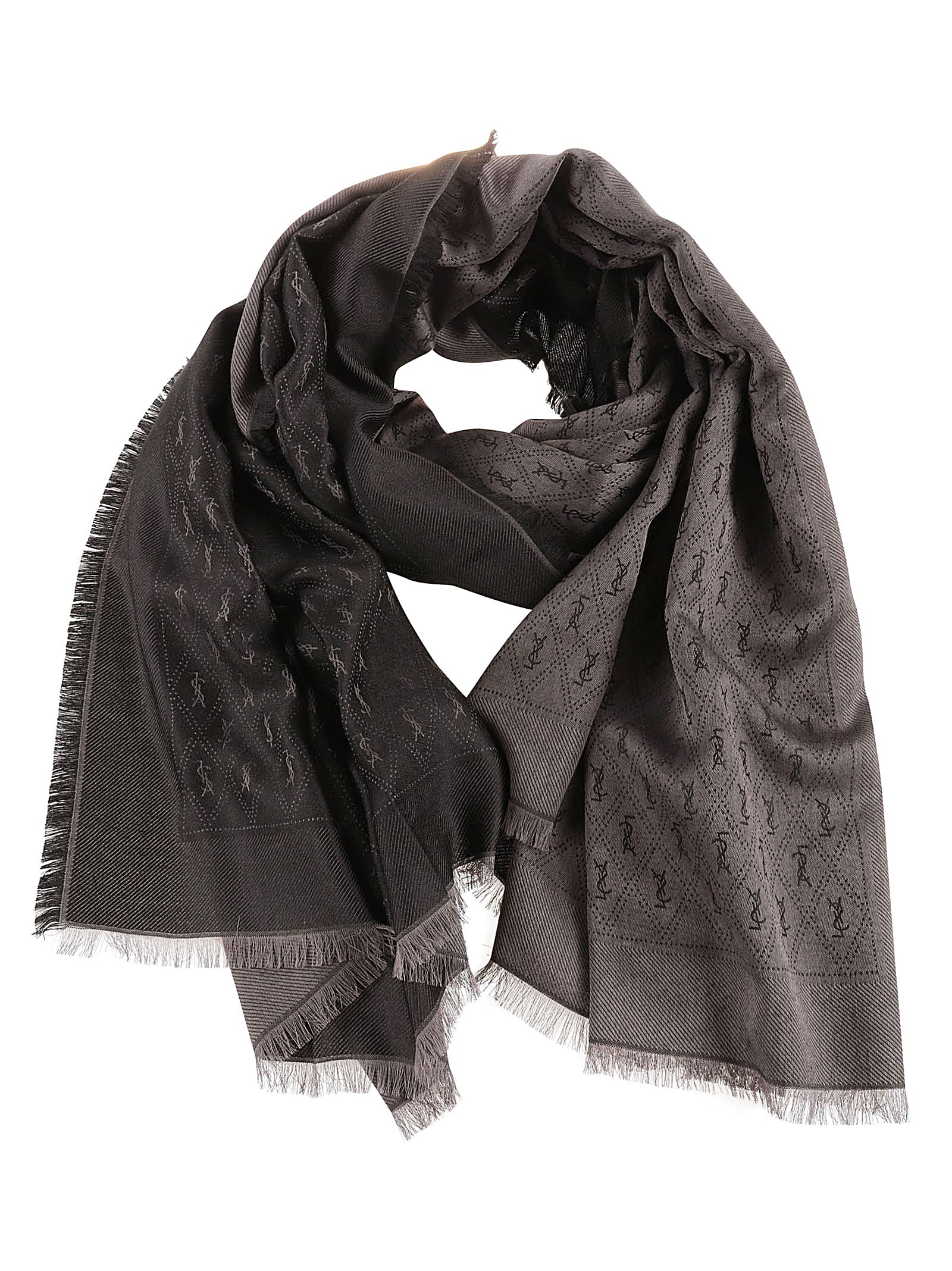 Women's Saint Laurent Bandana Print Wool Scarf | Smart Closet