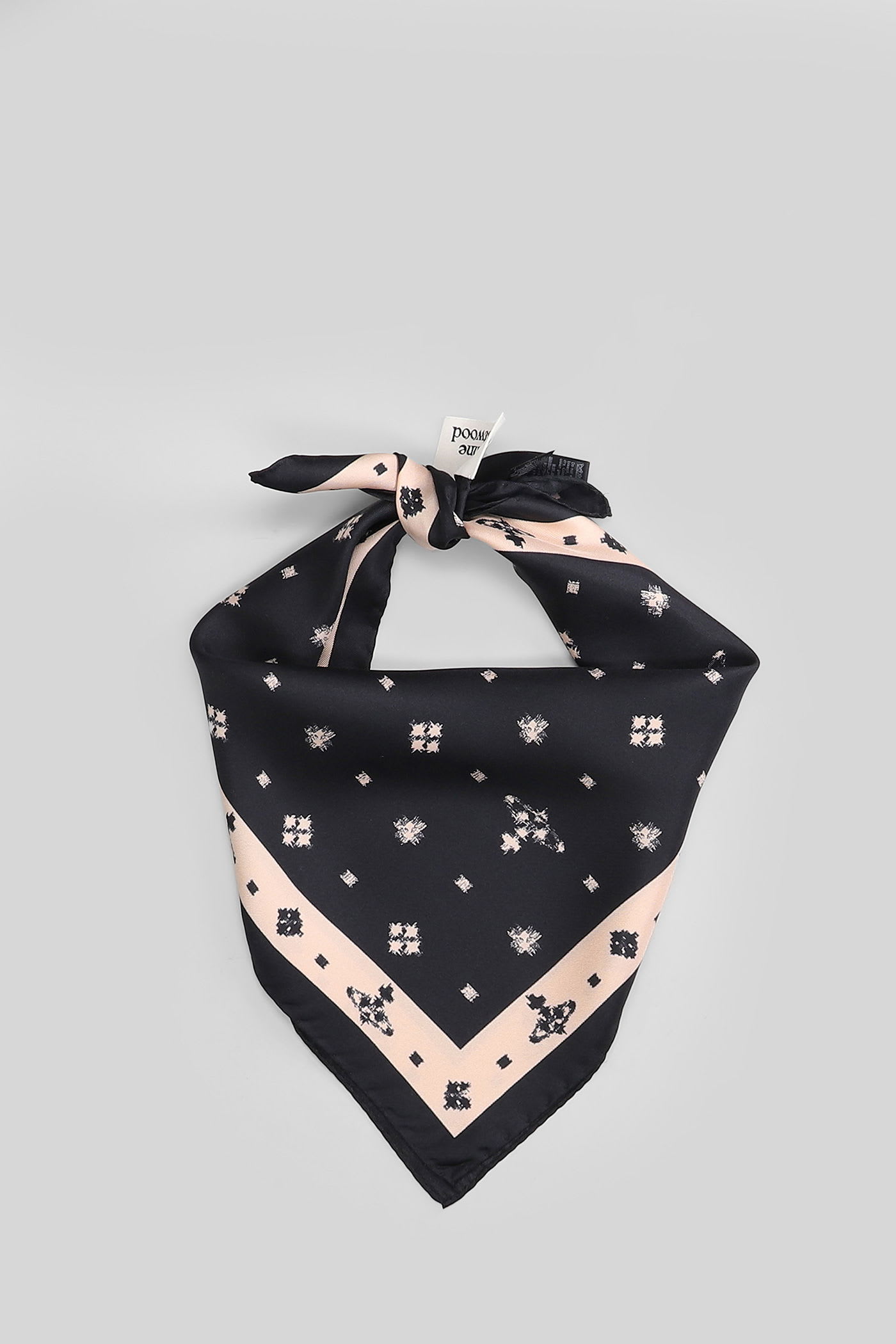 Vivienne Westwood Ikat Pocket Square Black Ikat Unisex In Black