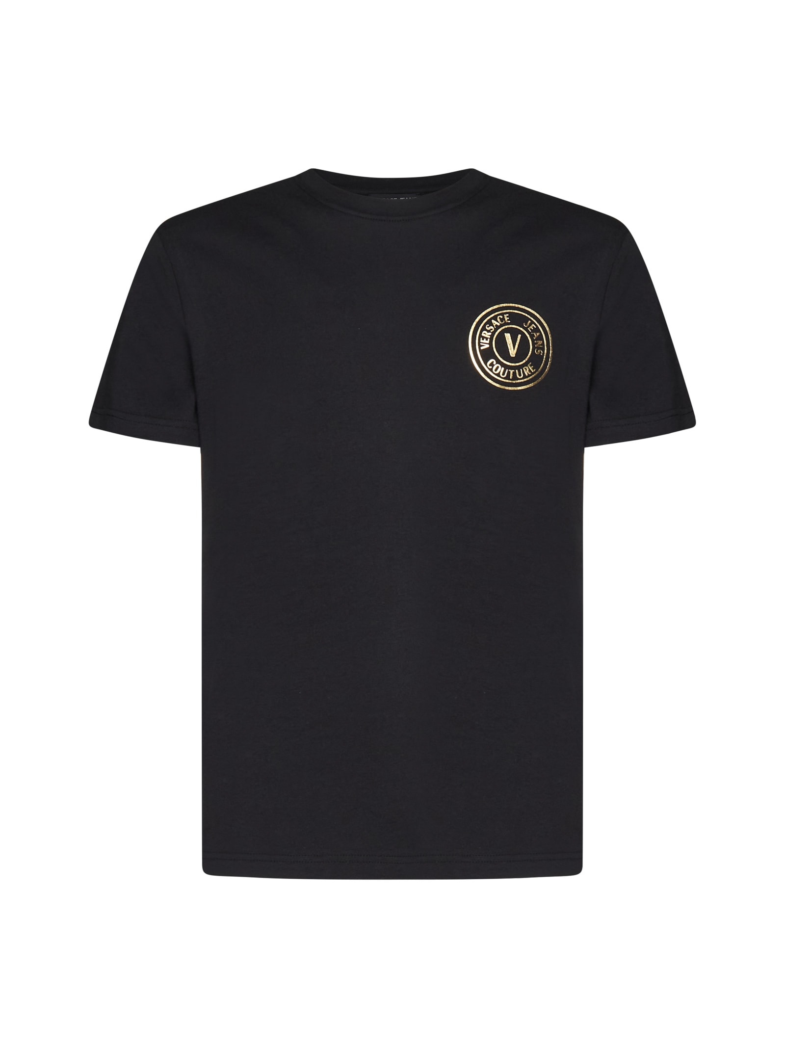 VERSACE JEANS COUTURE V EMBLEM SMALL TICK FOIL T-SHIRT
