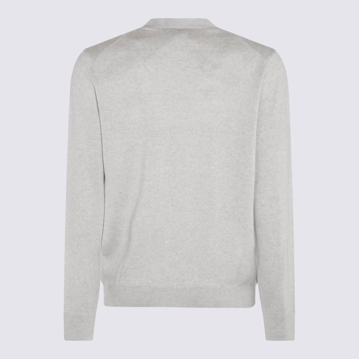 MAISON KITSUNÉ LIGHT GREY WOOL KNITWEAR 