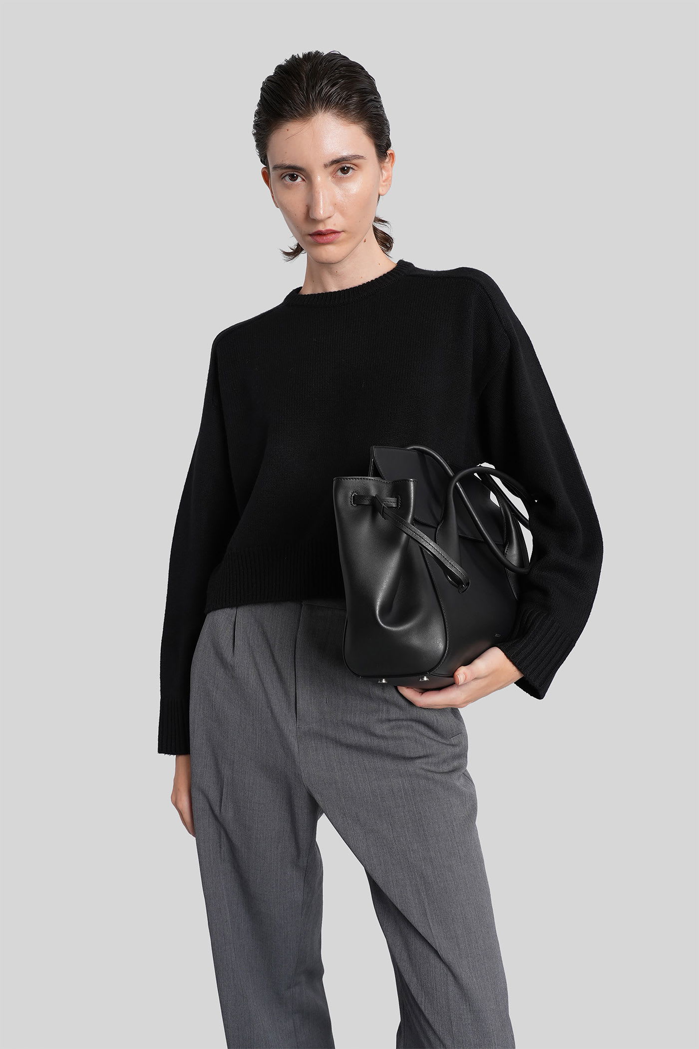 Loulou Studio Bruzzi Lds Knitwear In Black Wool In Black