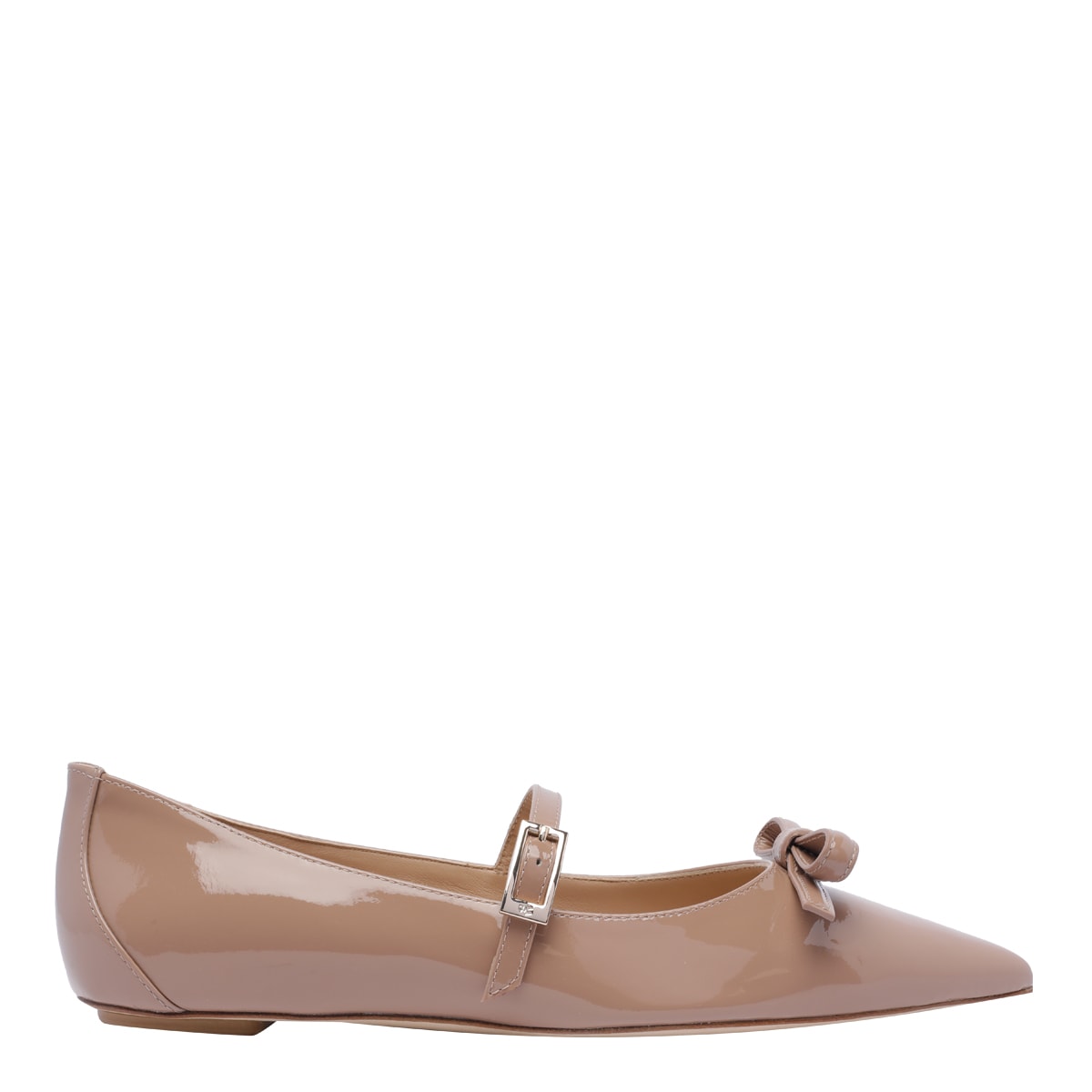 Stuart Weitzman Felicity Bow Mary Jane Ballets In Pink