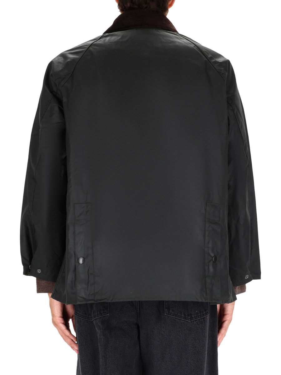 Barbour Os Bedale Waxed Jacket In Black