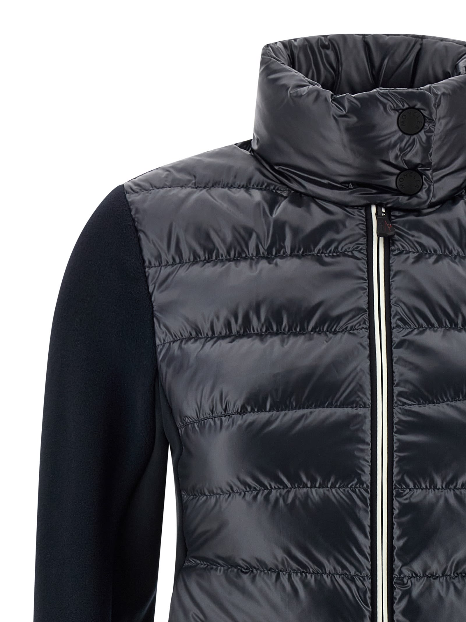 Moncler Padded Vest Sweatshirt In Blue