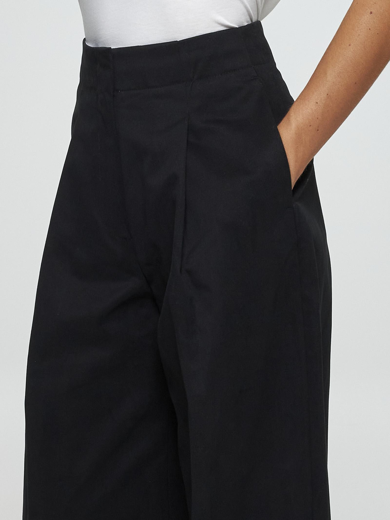 Shop Studio Nicholson Dordoni Cotton Trousers In Black