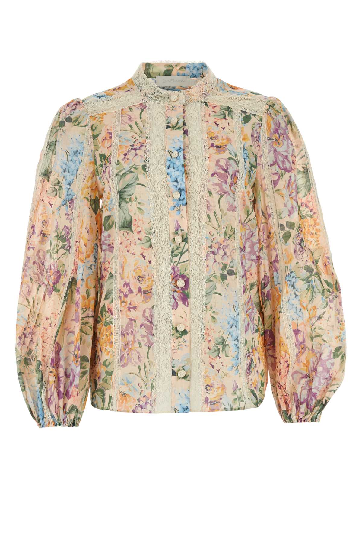 Shop Zimmermann Printed Cotton Halliday Shirt In Multiwatercolourfloral