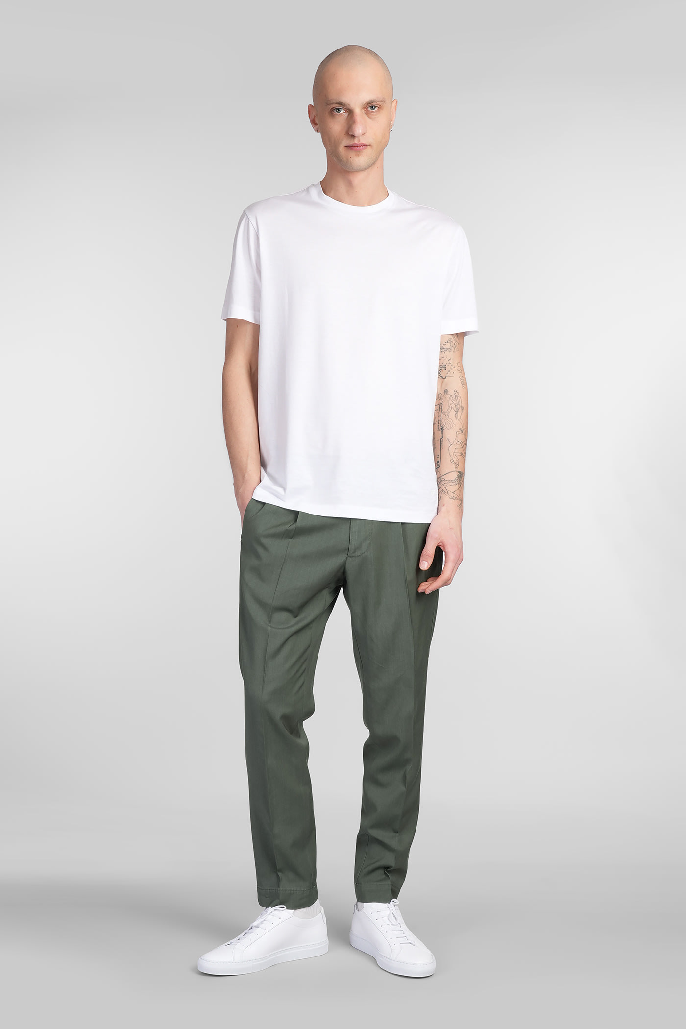 Santaniello Irno Evo Pants In Green Wool In Green