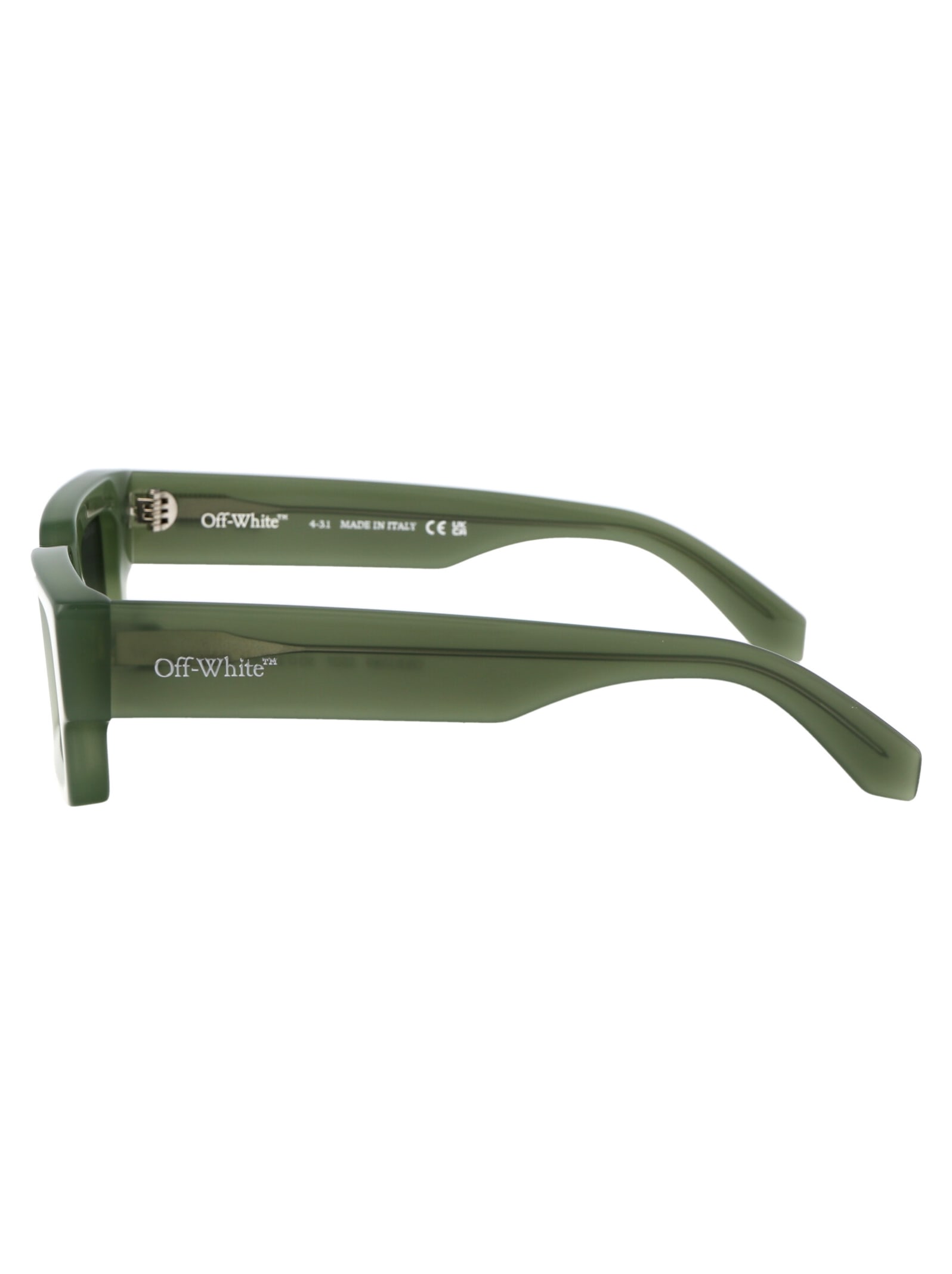 Shop Off-white Lecce Sunglasses In 5507 Sage Green