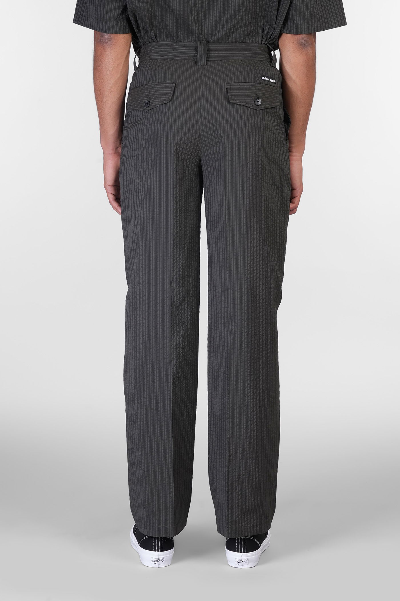 Maison Kitsuné Pants In Black Polyester