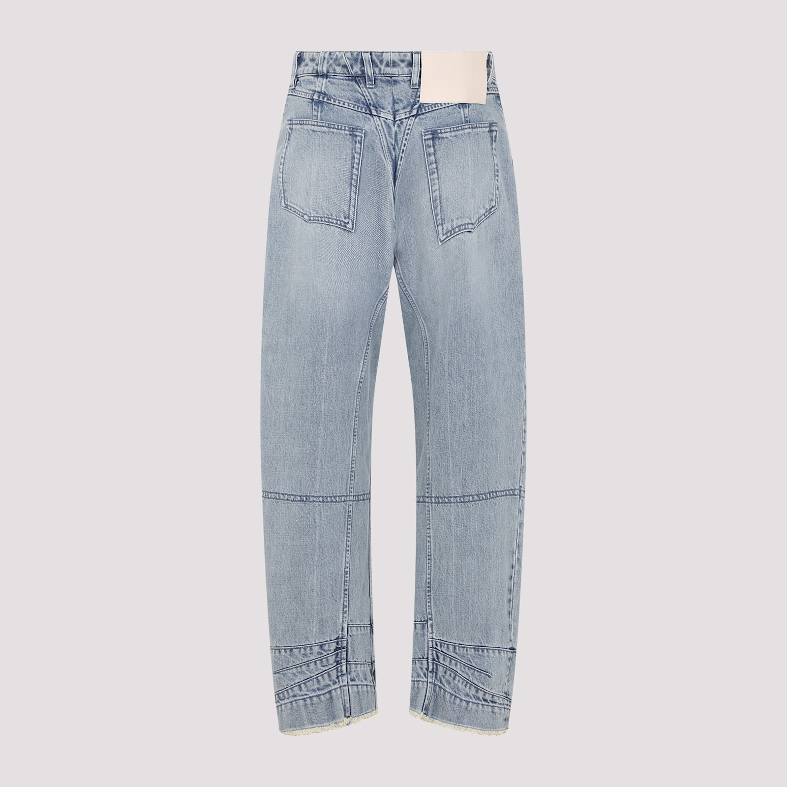 Jil Sander 69 Denim Carrot Fit Trousers In Antartic