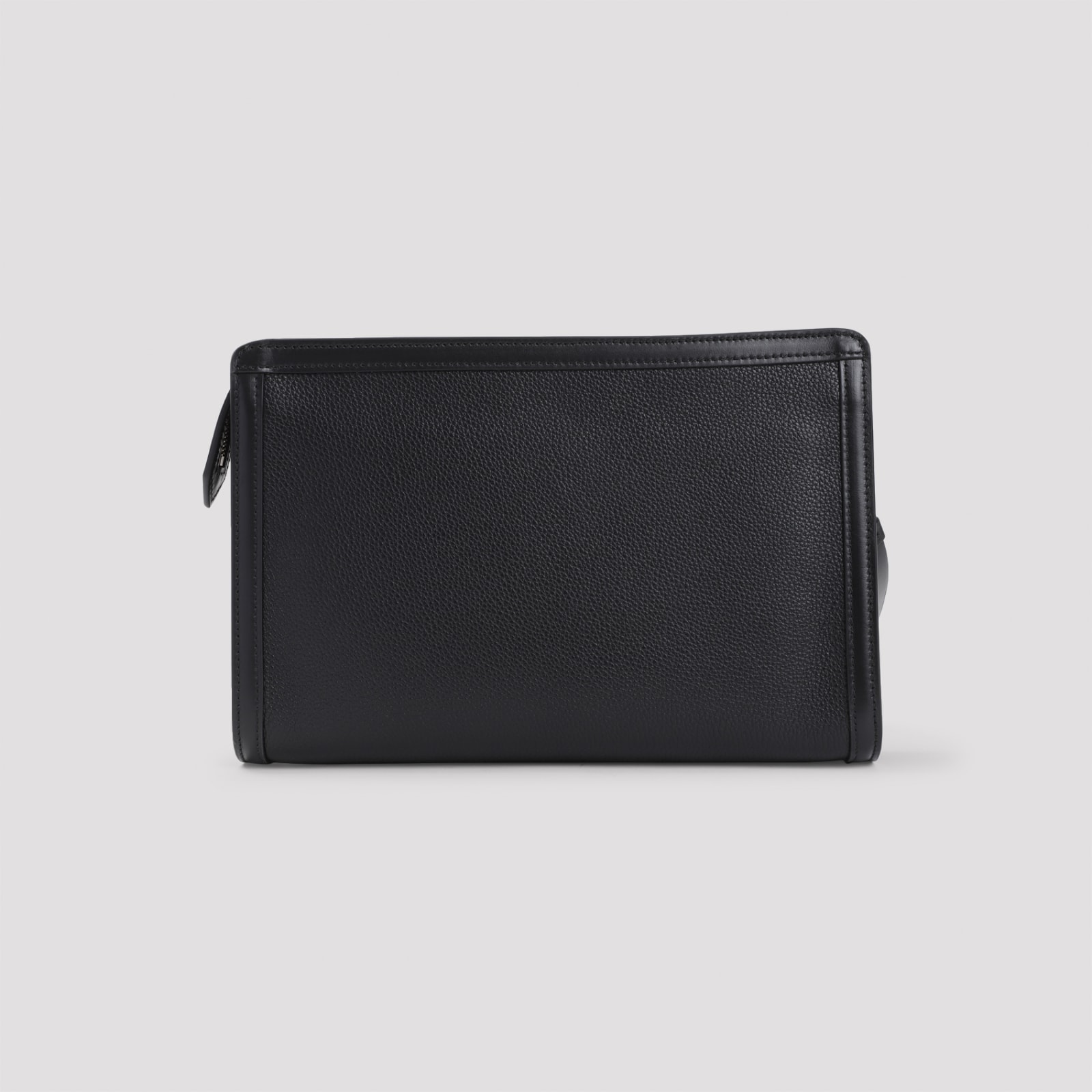 Shop Tom Ford Calf Leather Pouch In Black