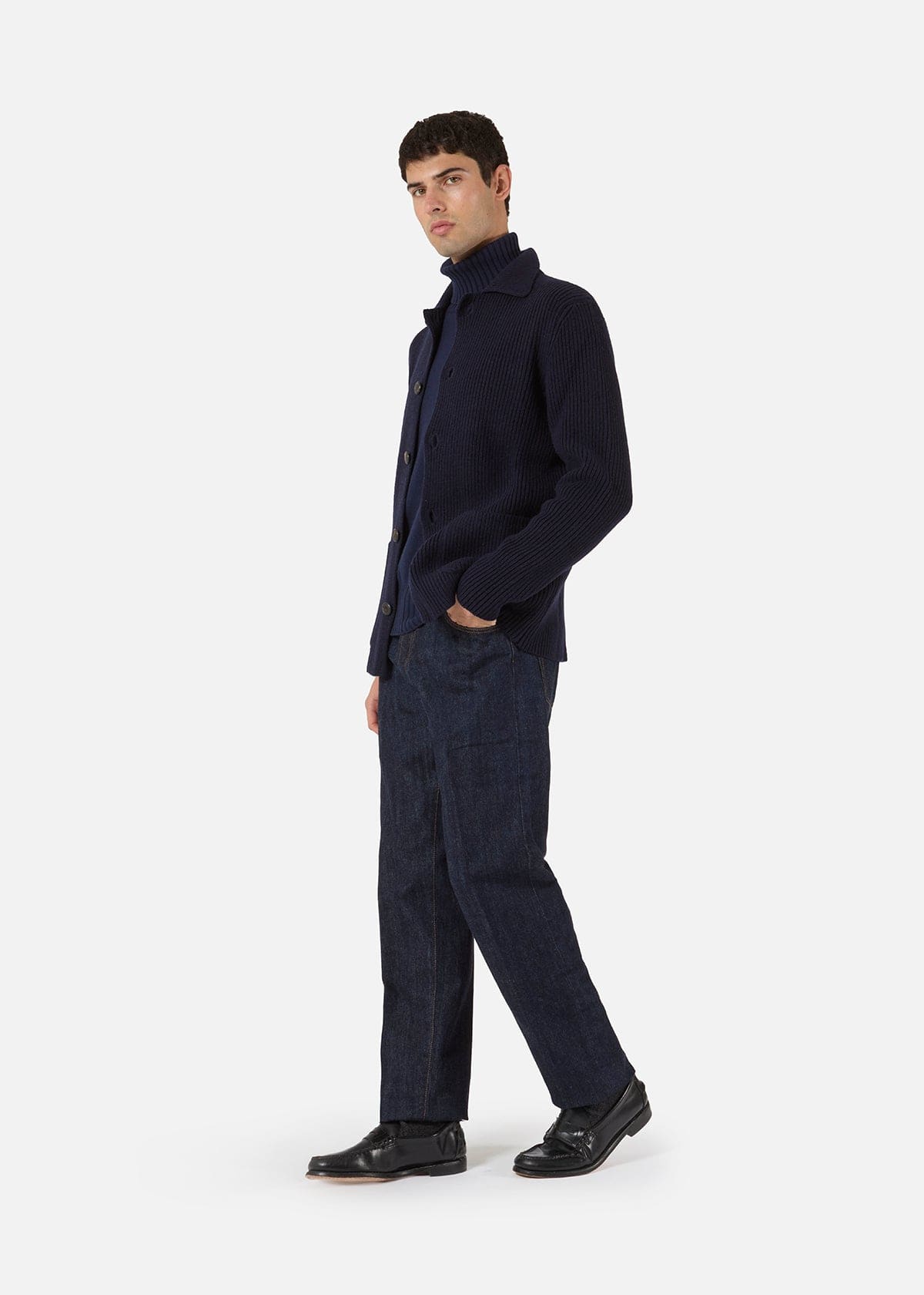 Doppiaa Aamone Wool Jacket In Blue