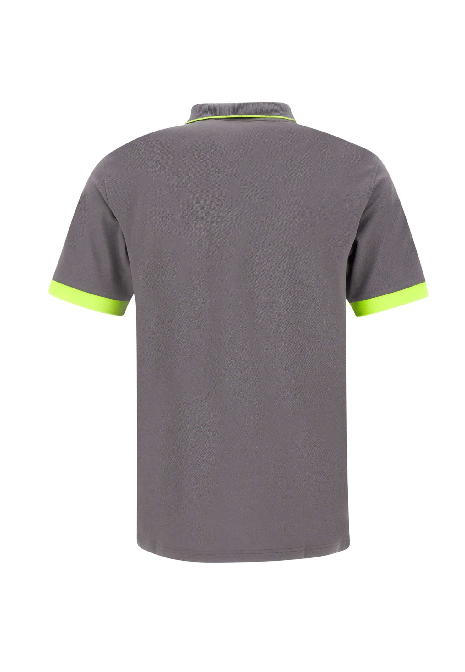 Shop Sun 68 Small Stripe Cotton Polo Shirt In Grey
