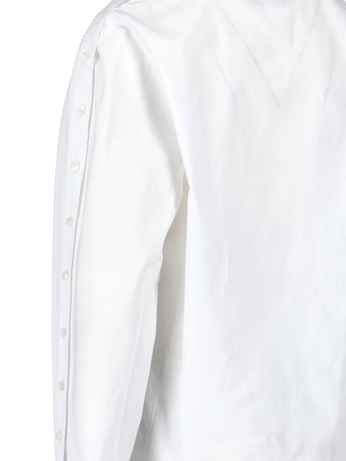 Shop Alaïa Button Detail Blouse In White