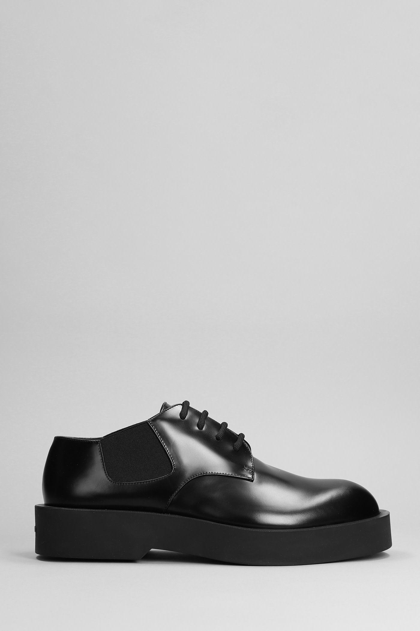 Jil Sander Studded Leather Clogs With Chunky Sole In Black