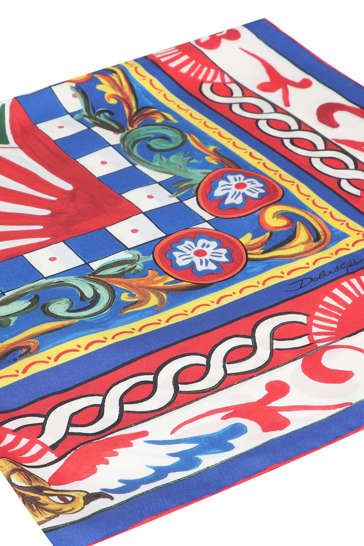 Dolce & Gabbana Printed Silk-twill Shawl