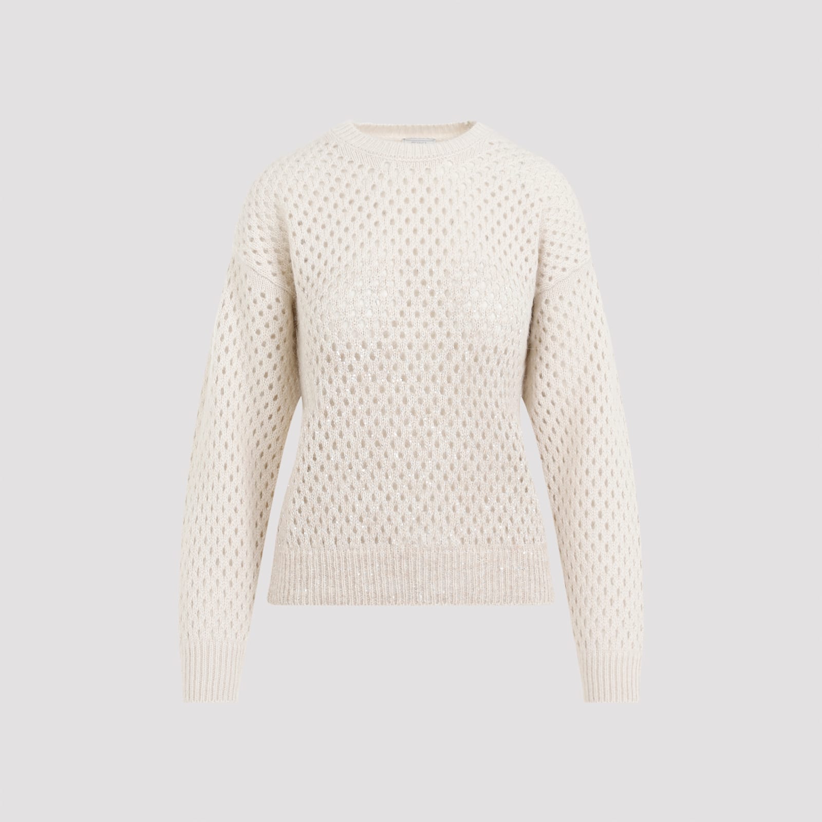 Shop Peserico Rete Sweater In Beige