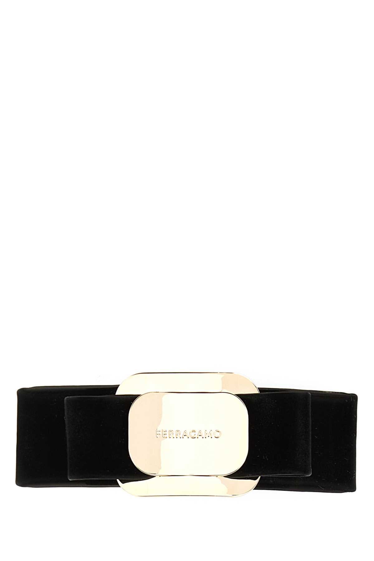 Black Leather Hair Clip