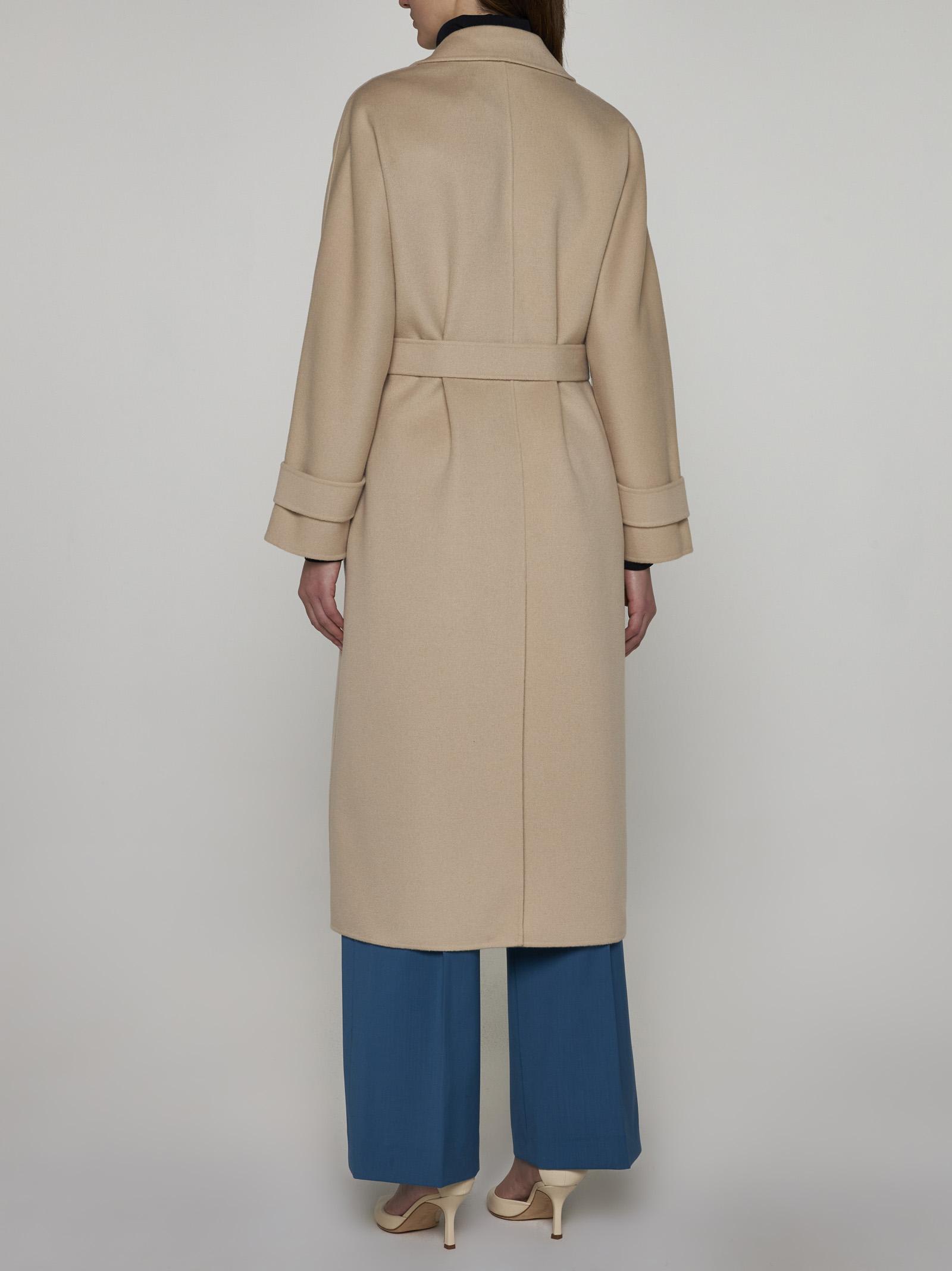 Shop Weekend Max Mara Affetto Wool Double-breasted Coat In Sand